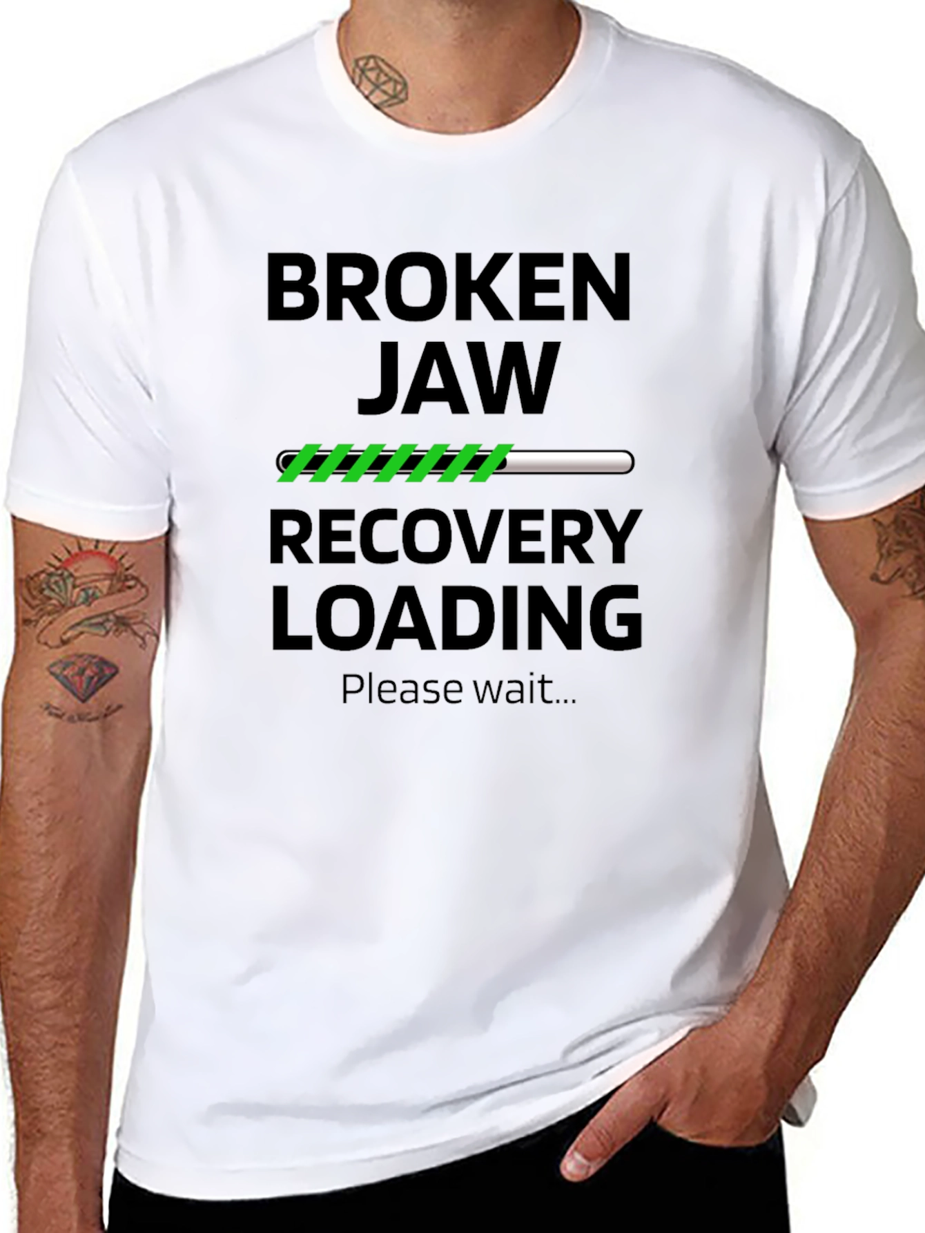Broken Jaw Recovery Loading Funny T-Shirt
