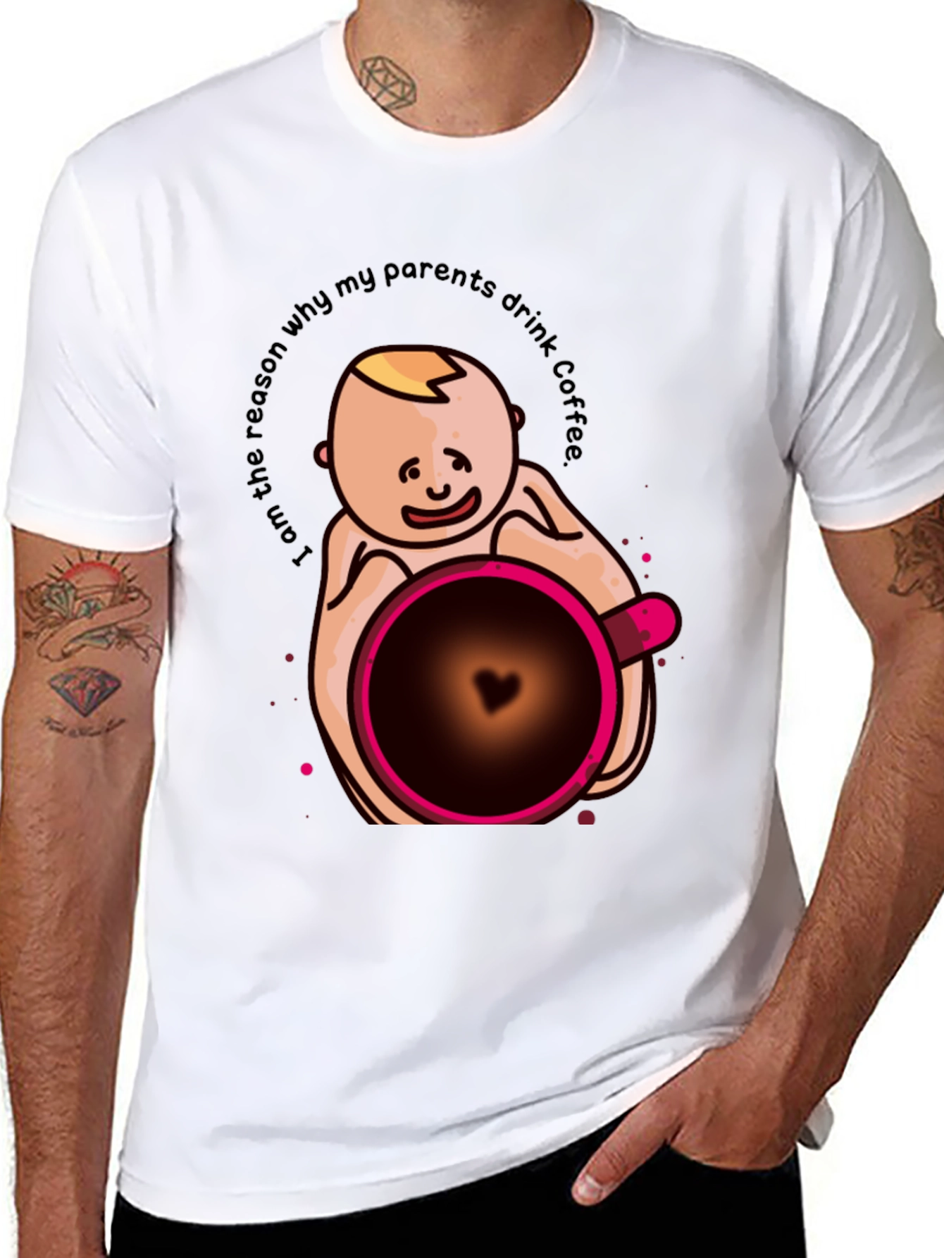 Funny Baby Coffee Graphic T-Shirt - Unisex