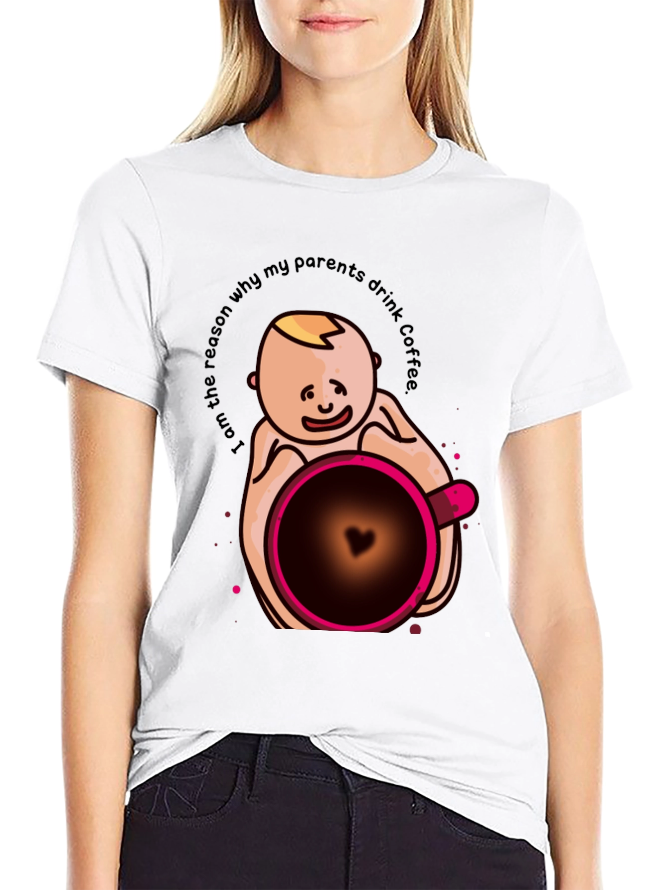 Funny Baby Coffee Graphic T-Shirt - Unisex