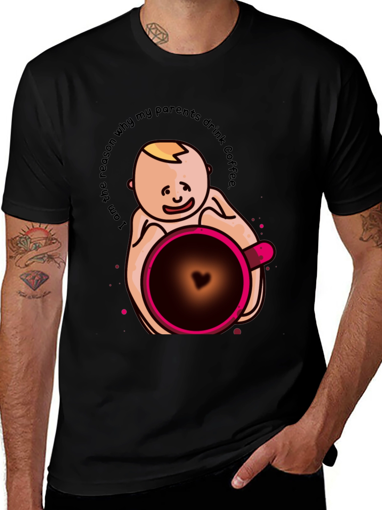 Funny Baby Coffee Graphic T-Shirt - Unisex