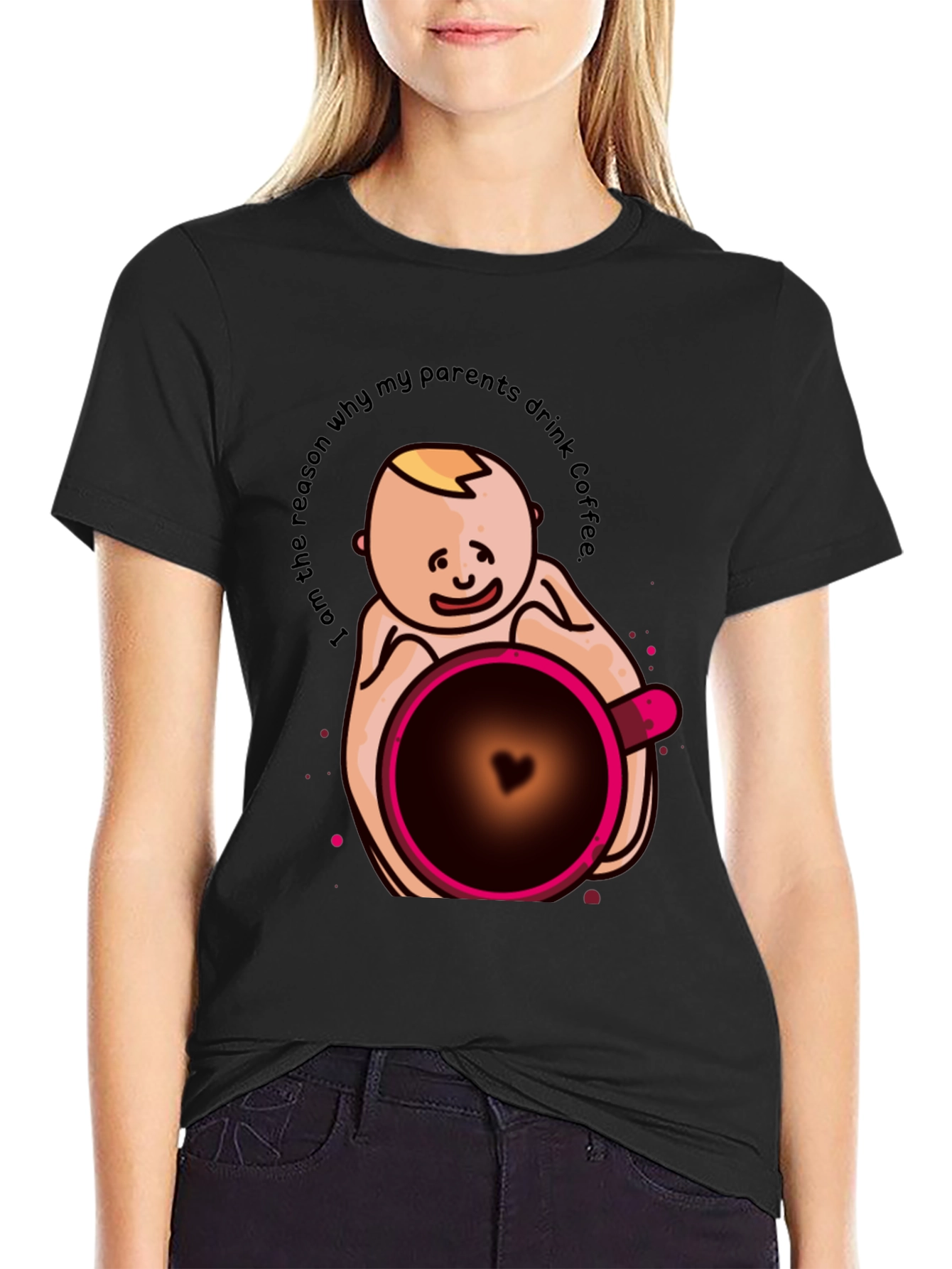 Funny Baby Coffee Graphic T-Shirt - Unisex