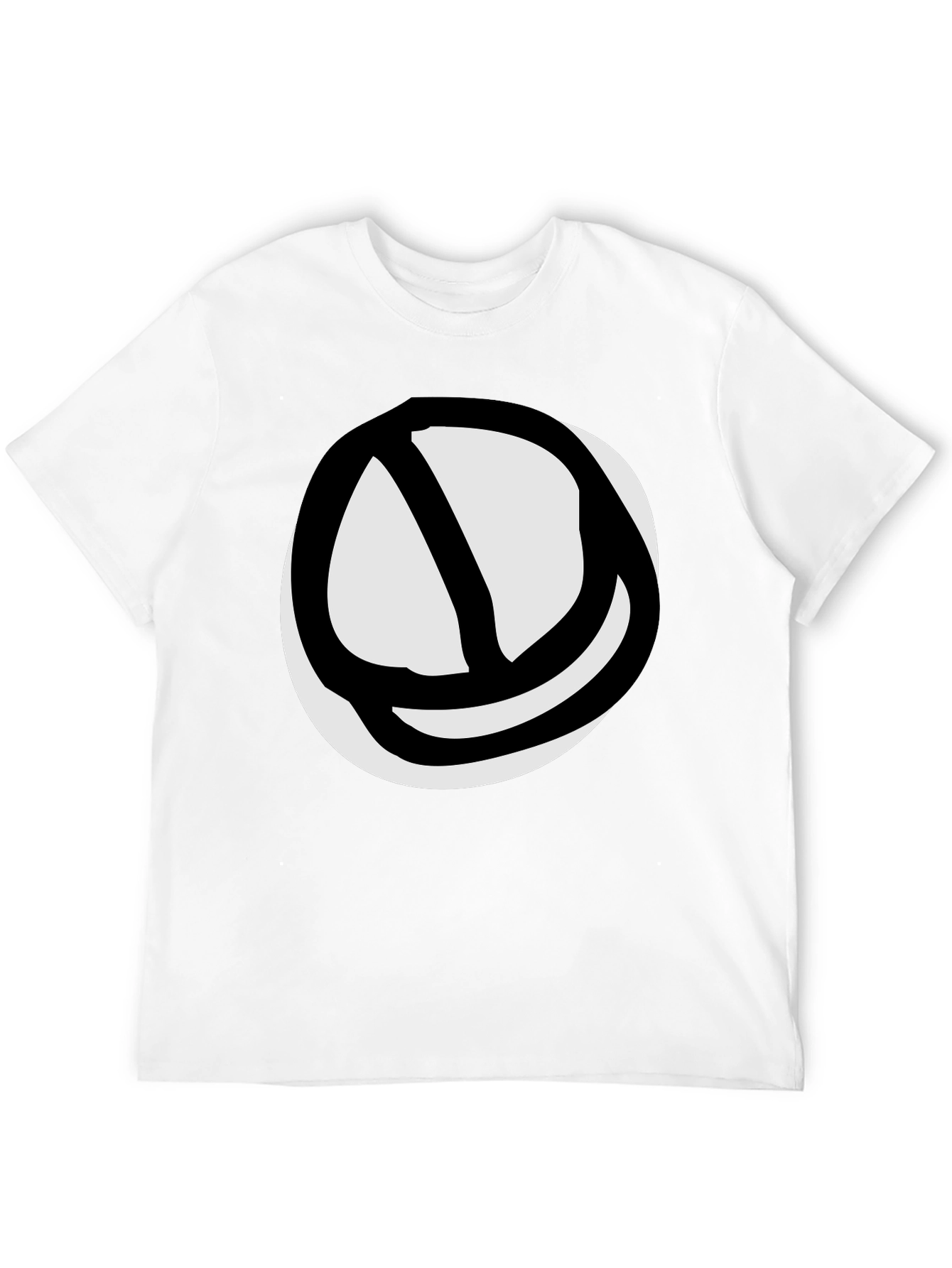 Abstract Circle Graphic Tee - Black