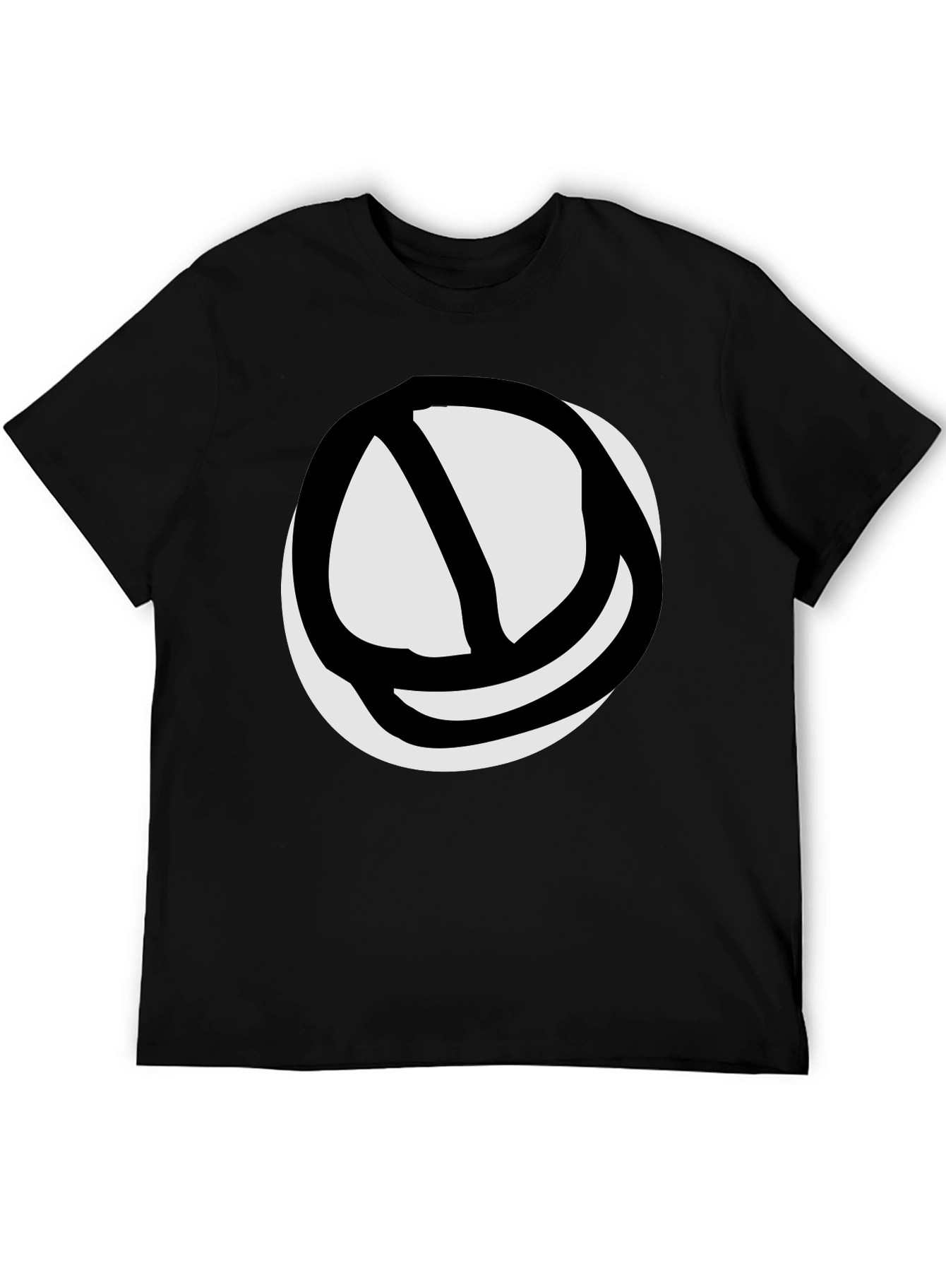 Abstract Circle Graphic Tee - Black
