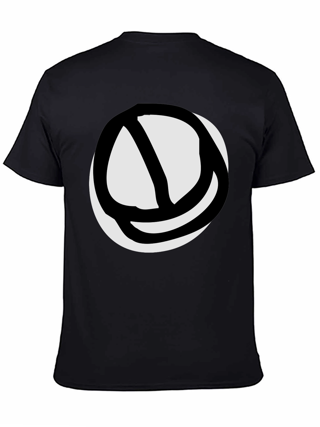 Abstract Circle Graphic Tee - Black