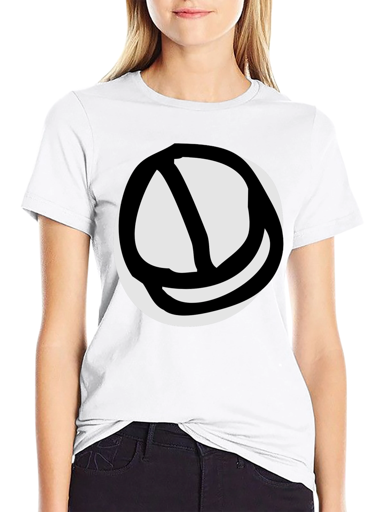 Abstract Circle Graphic Tee - Black