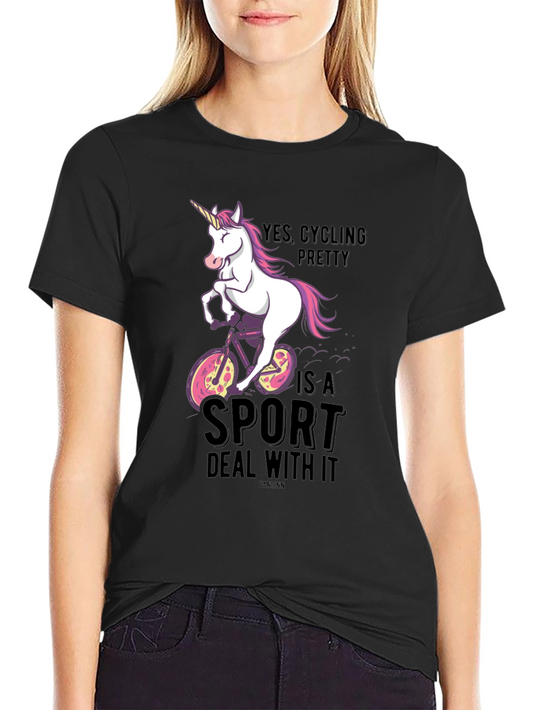 Cycling Unicorn T-Shirt - Yes Cycling Pretty Is A Sport