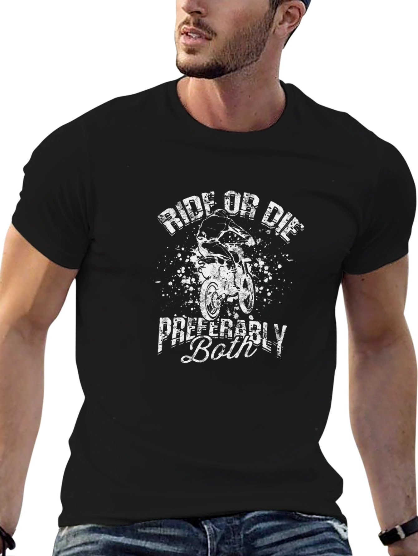 Ride or Die Preferably Both Black T-Shirt