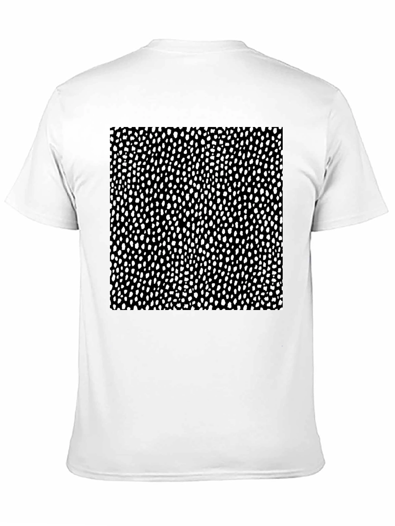 Modern Spotted Pattern Black T-Shirt