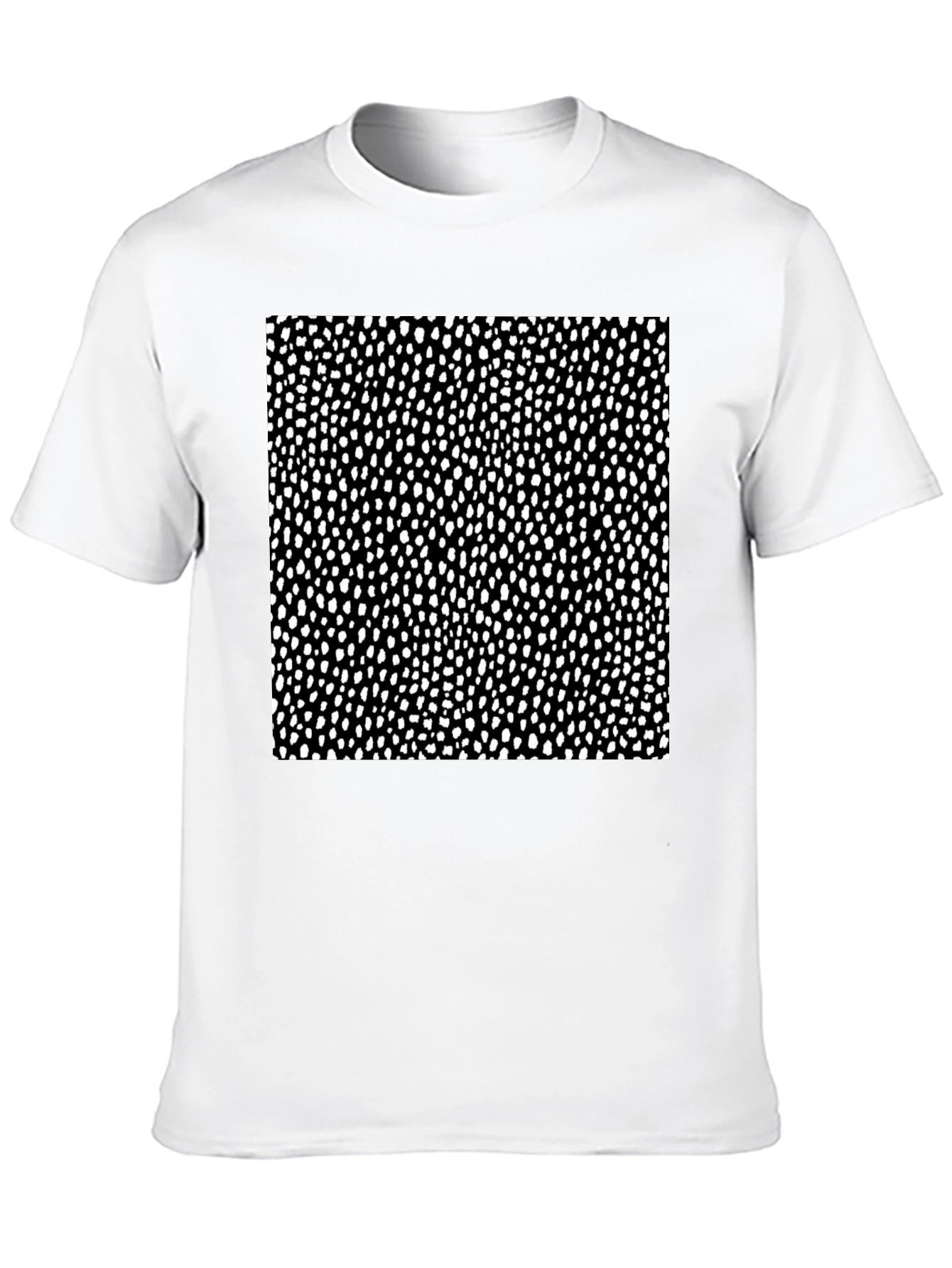 Modern Spotted Pattern Black T-Shirt
