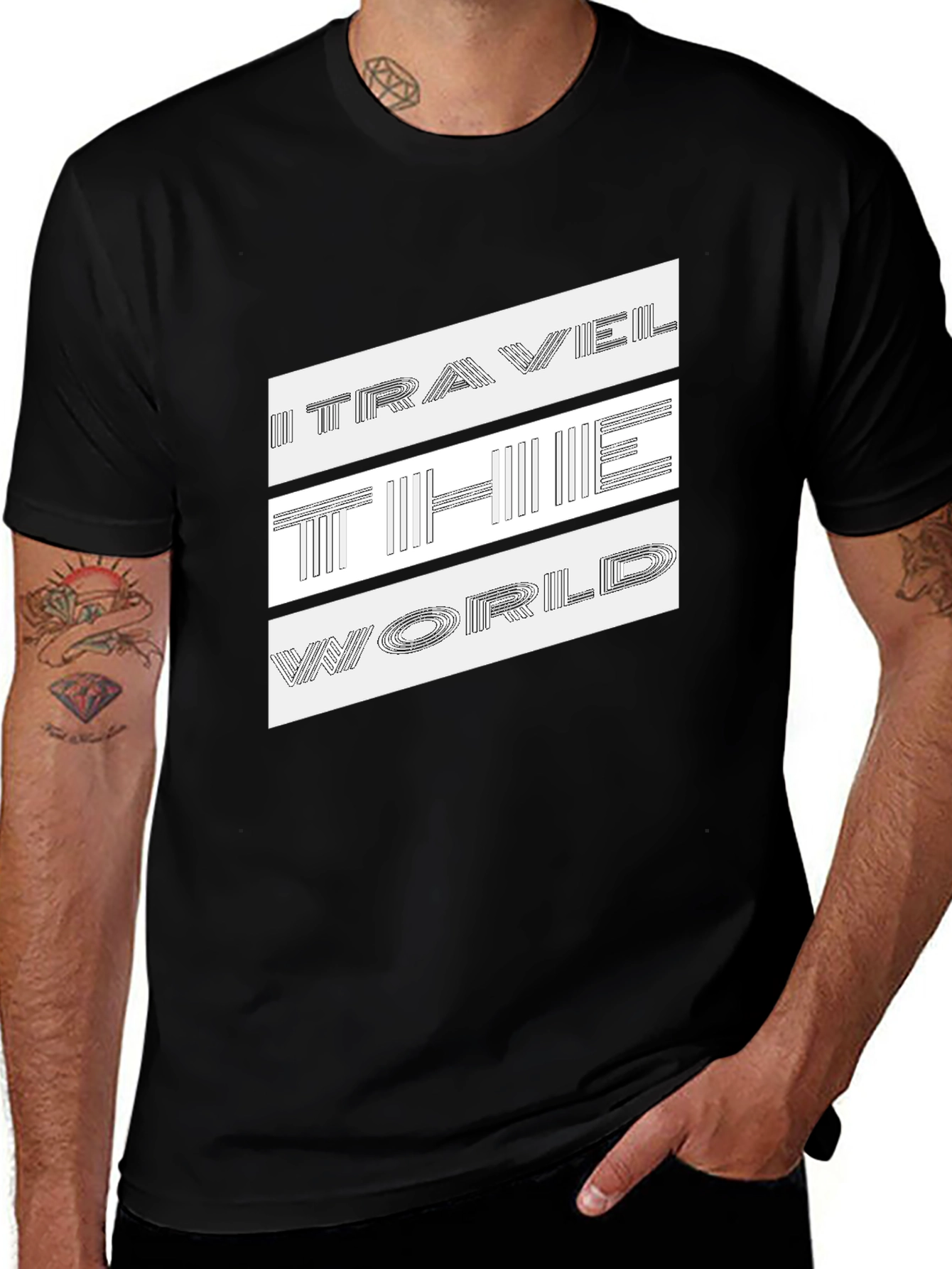 Travel The World Graphic Print T-Shirt