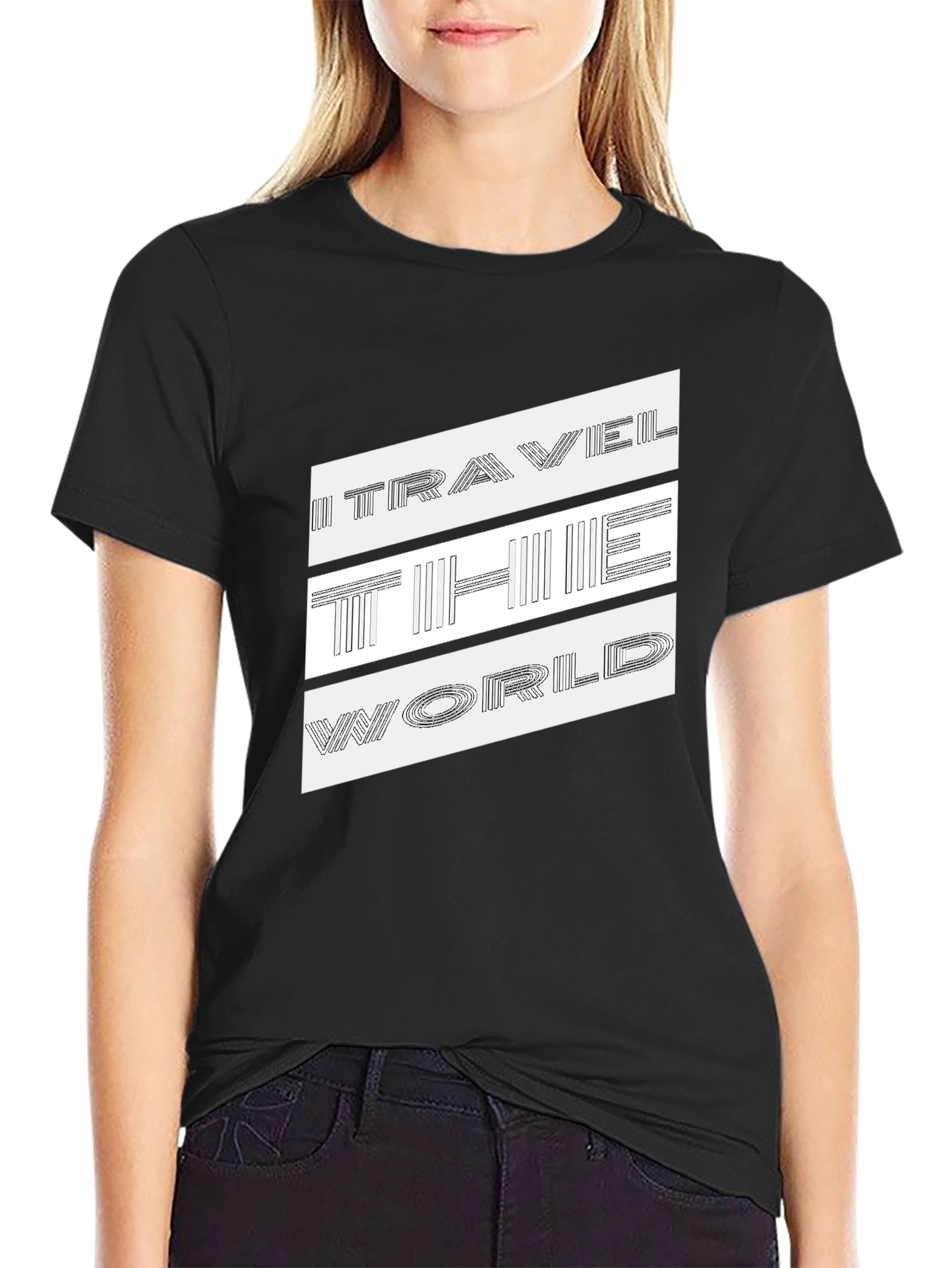 Travel The World Graphic Print T-Shirt