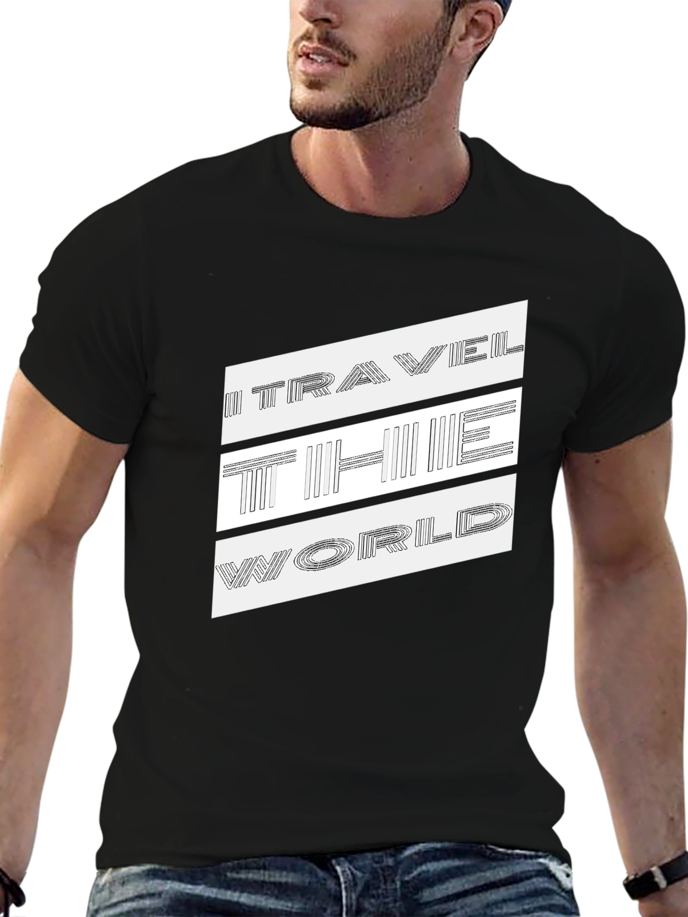 Travel The World Graphic Print T-Shirt