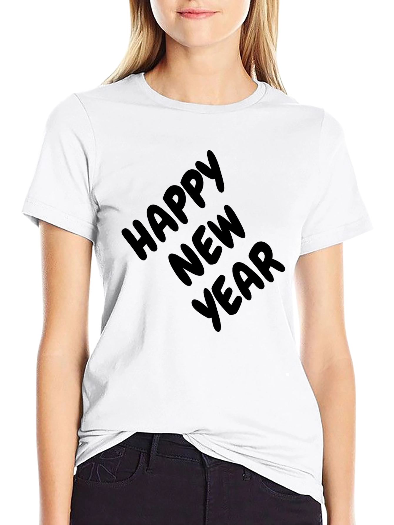 Happy New Year Black Tee