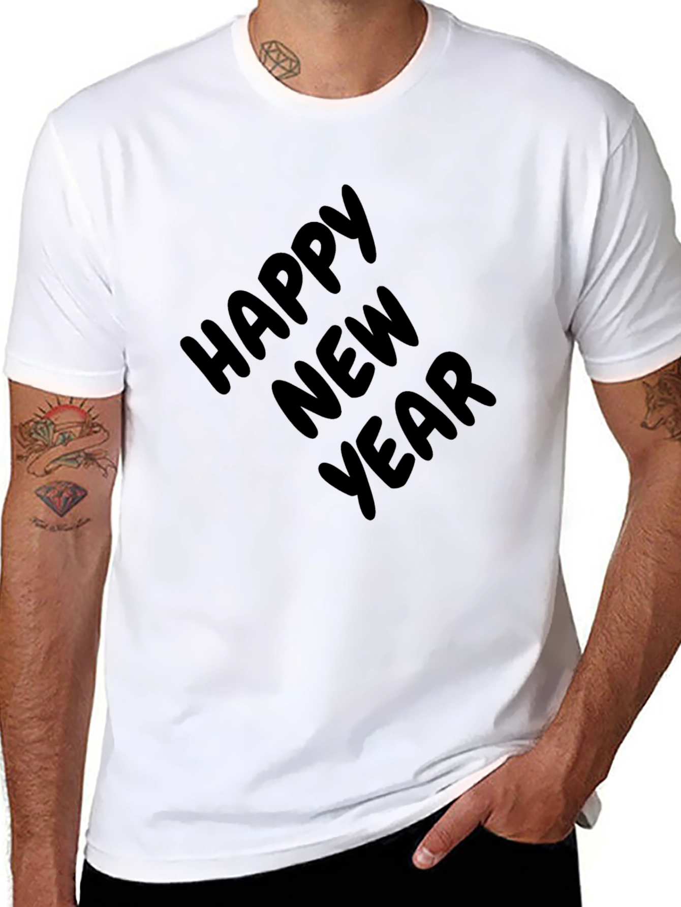 Happy New Year Black Tee