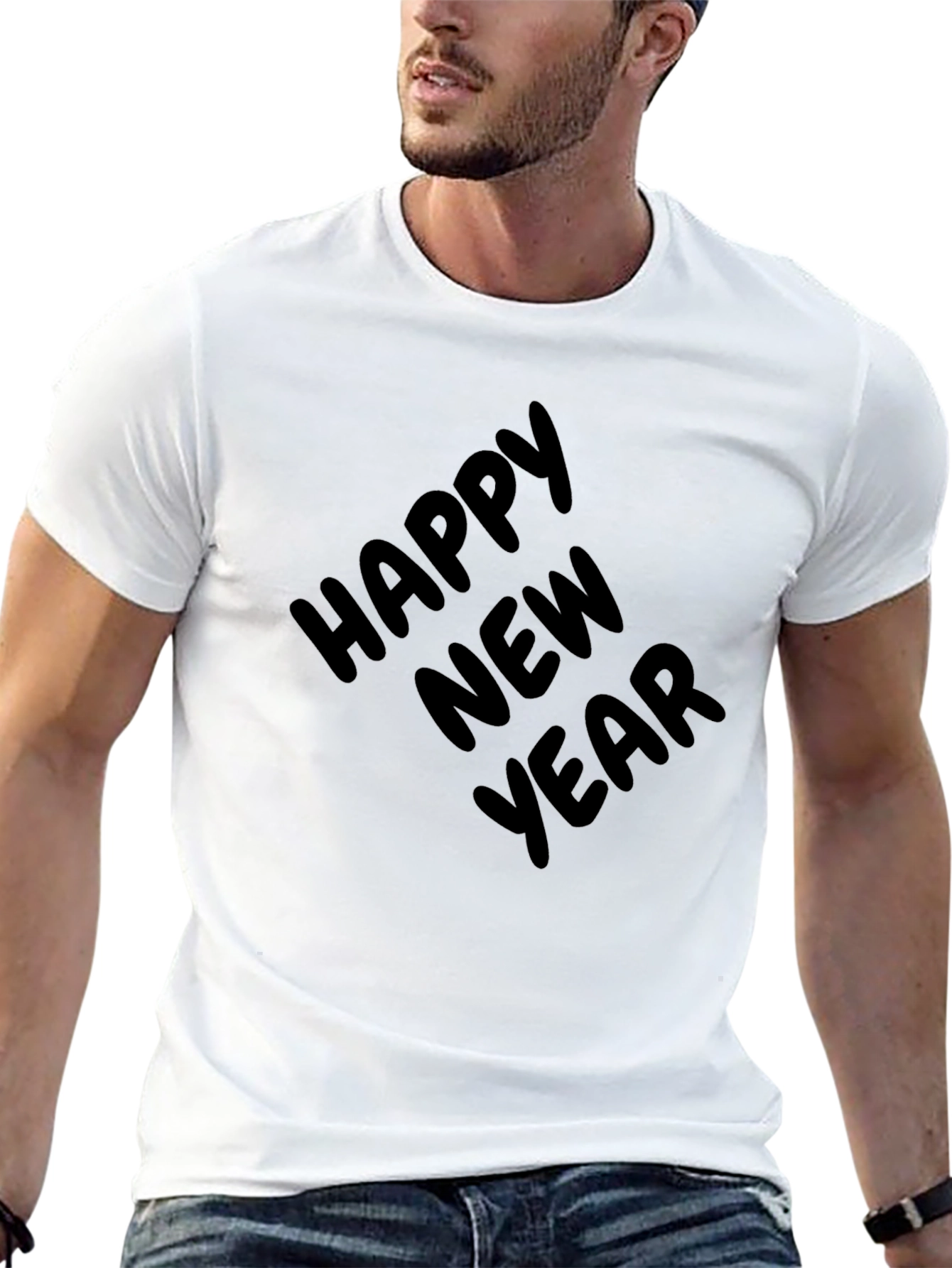 Happy New Year Black Tee