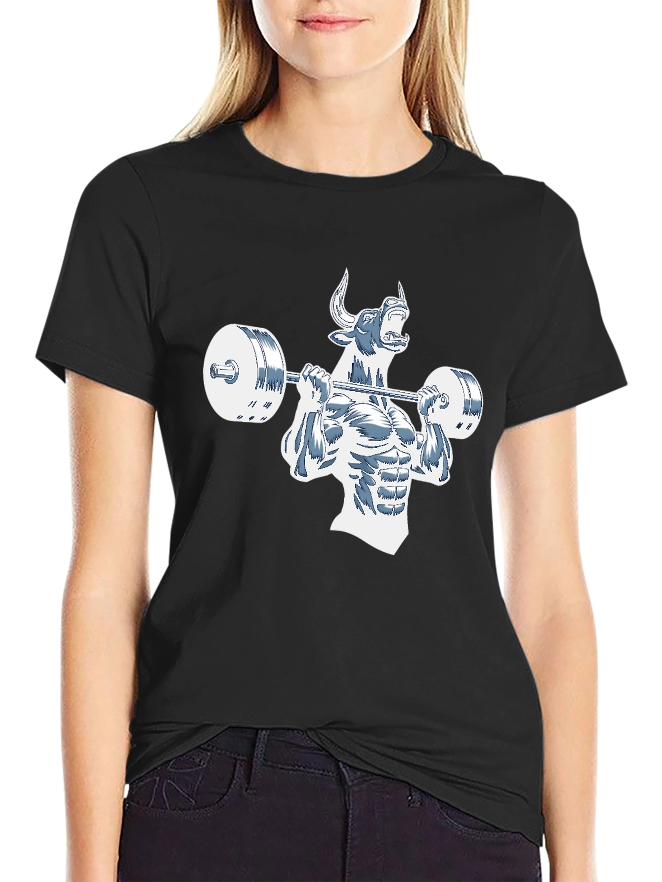 Gym Bull Black T-Shirt - Power Lifting