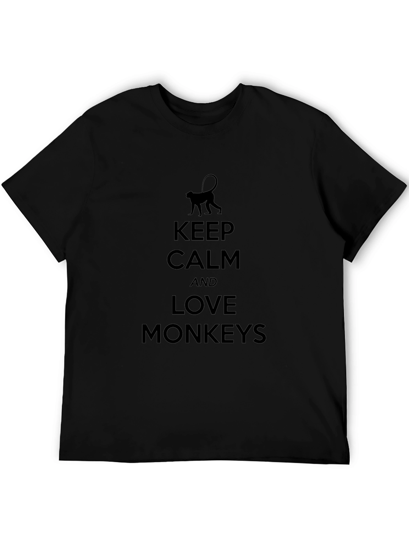 Keep Calm and Love Monkeys T-Shirt - Black