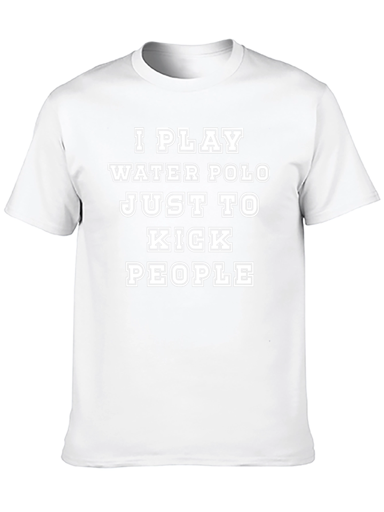 Water Polo Kick People Black Cotton T-Shirt