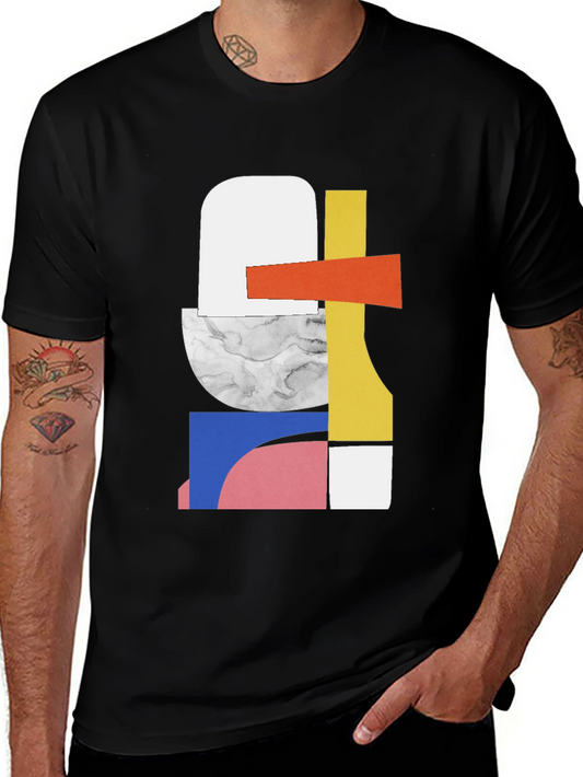 Abstract Geometric Art T-Shirt - Modern Style