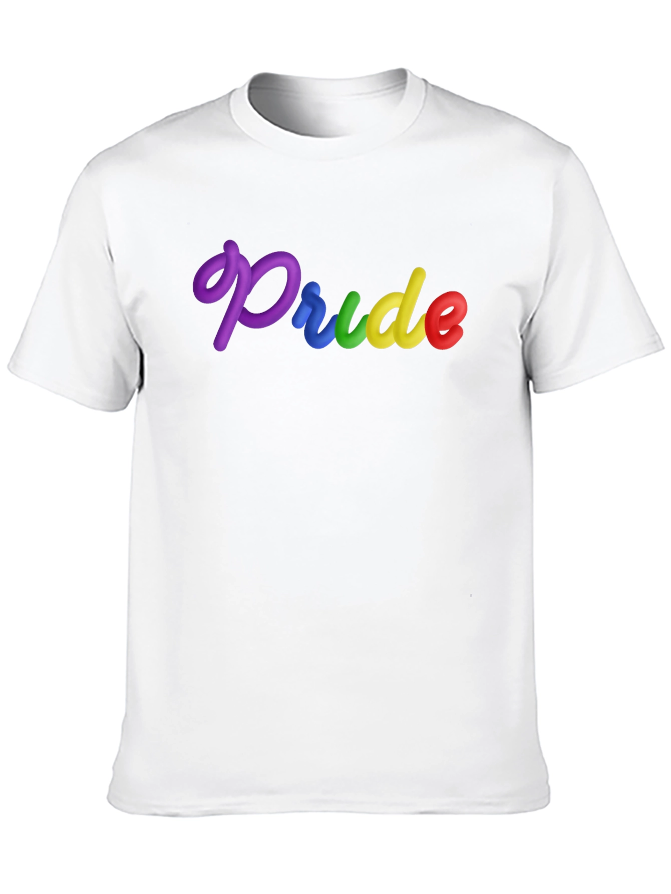 Pride Rainbow Text Black T-Shirt