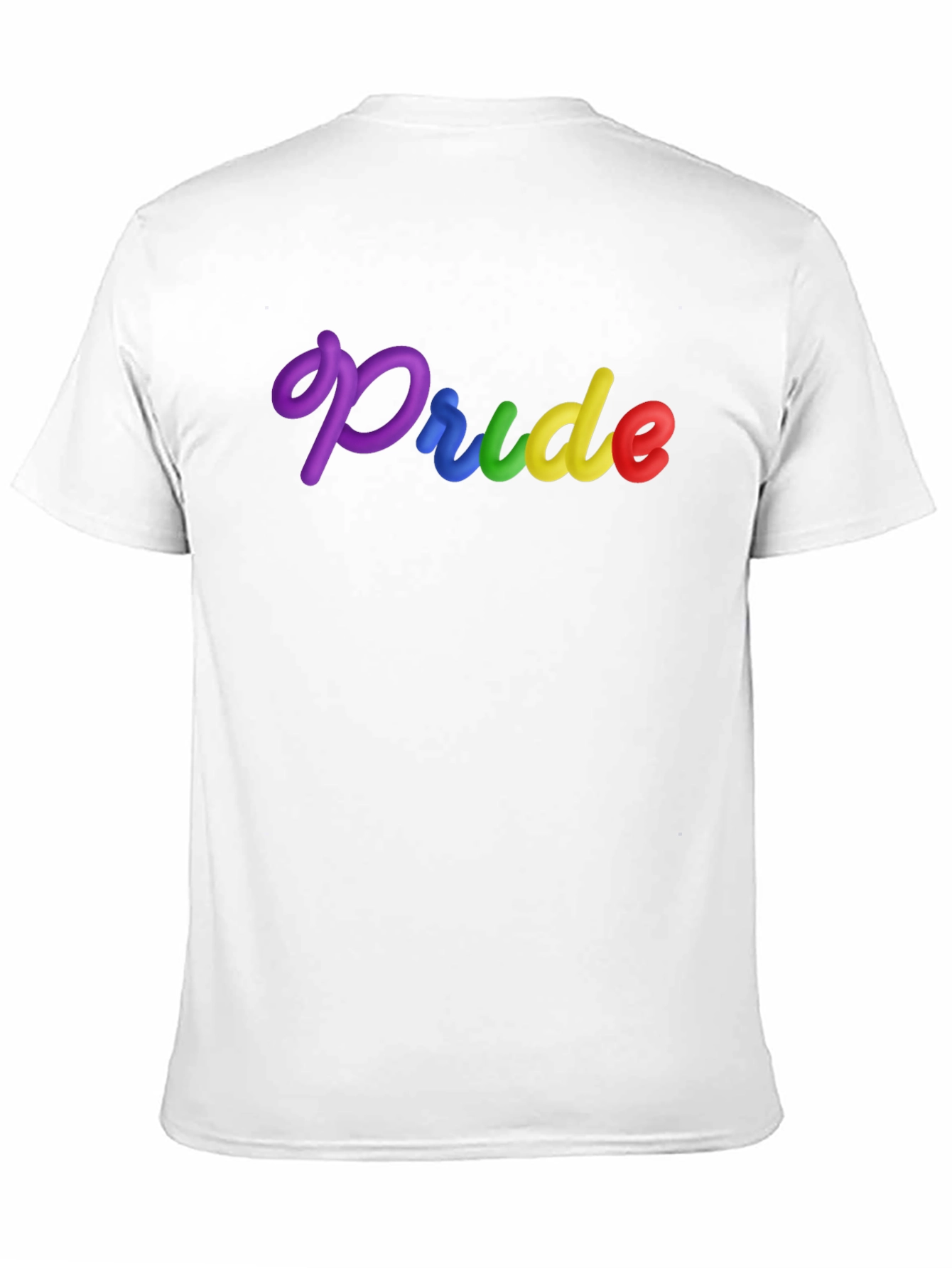 Pride Rainbow Text Black T-Shirt