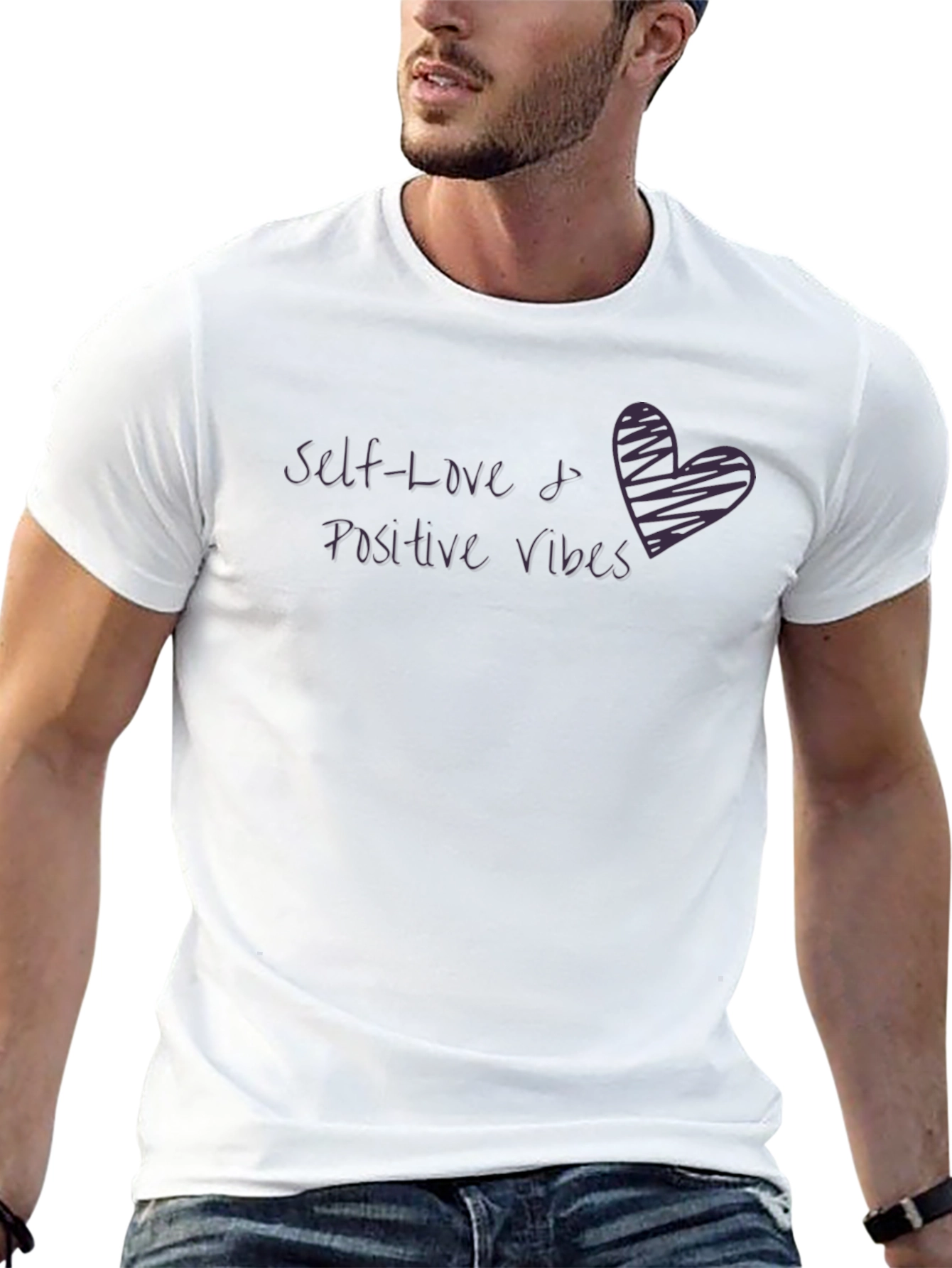Self-Love & Positive Vibes Graphic Tee - Black