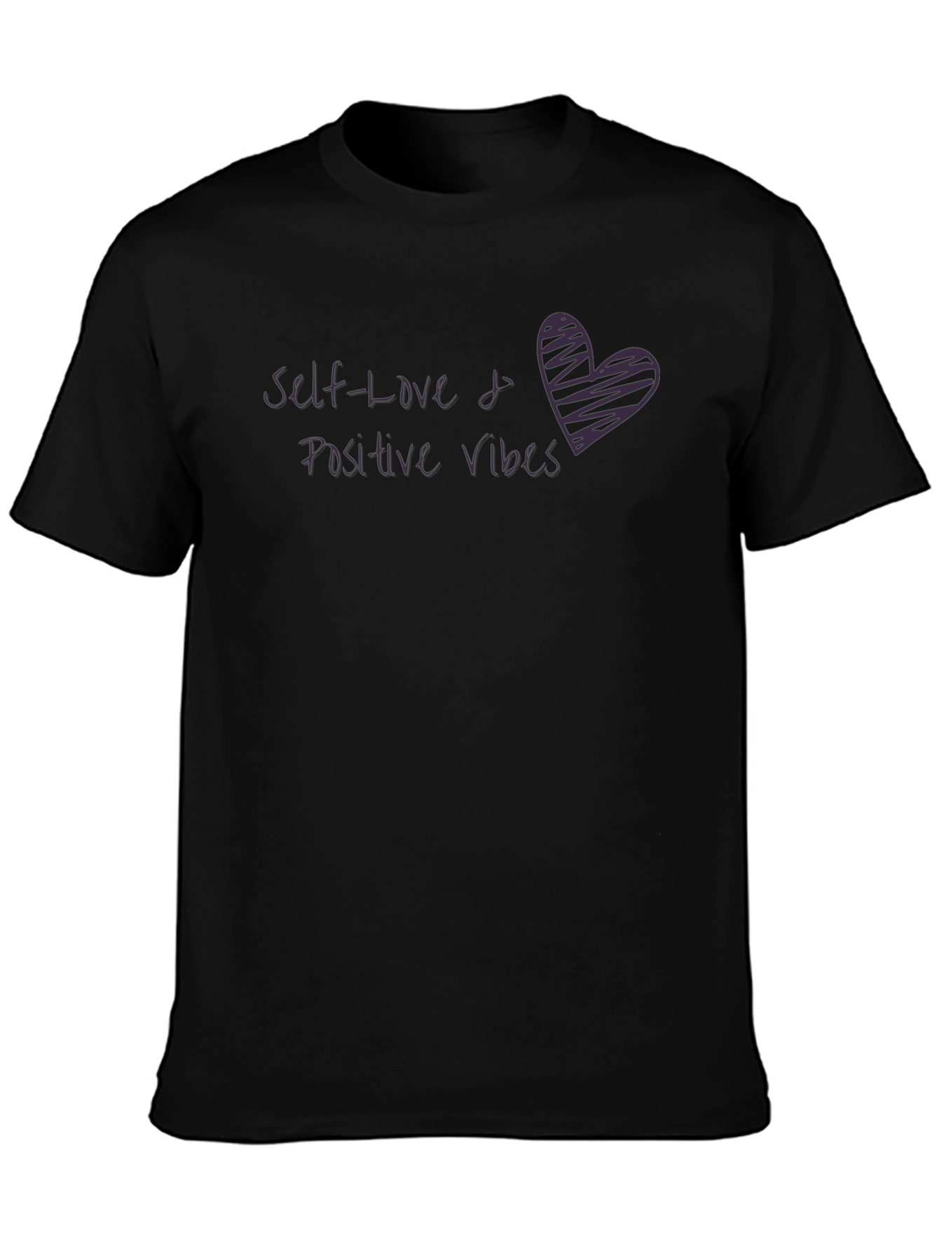 Self-Love & Positive Vibes Graphic Tee - Black