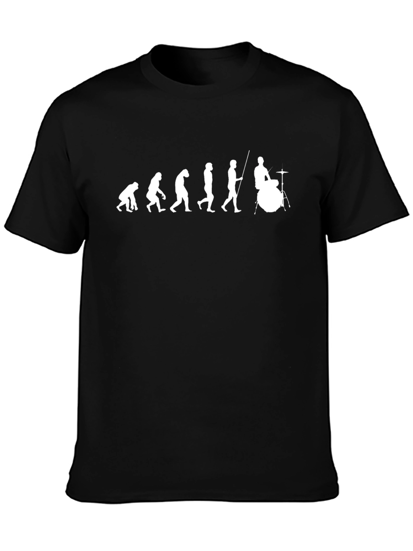Evolution of Drummer T-Shirt - Black Cotton