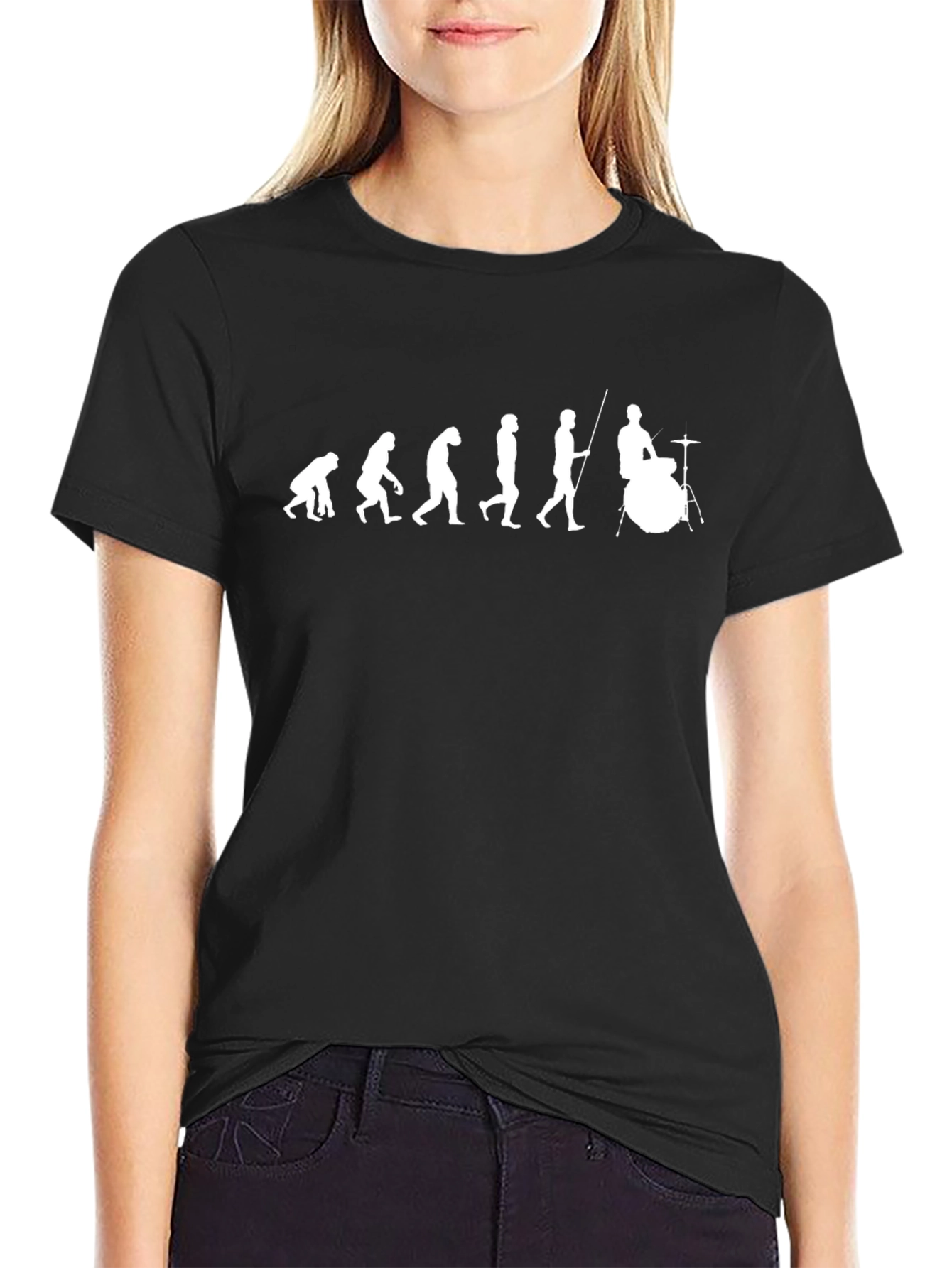 Evolution of Drummer T-Shirt - Black Cotton