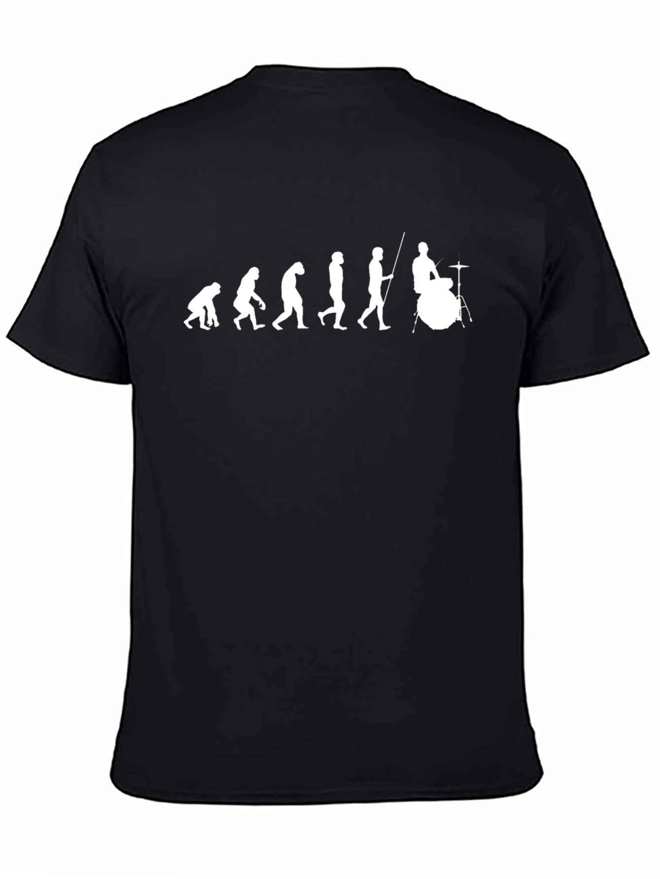 Evolution of Drummer T-Shirt - Black Cotton