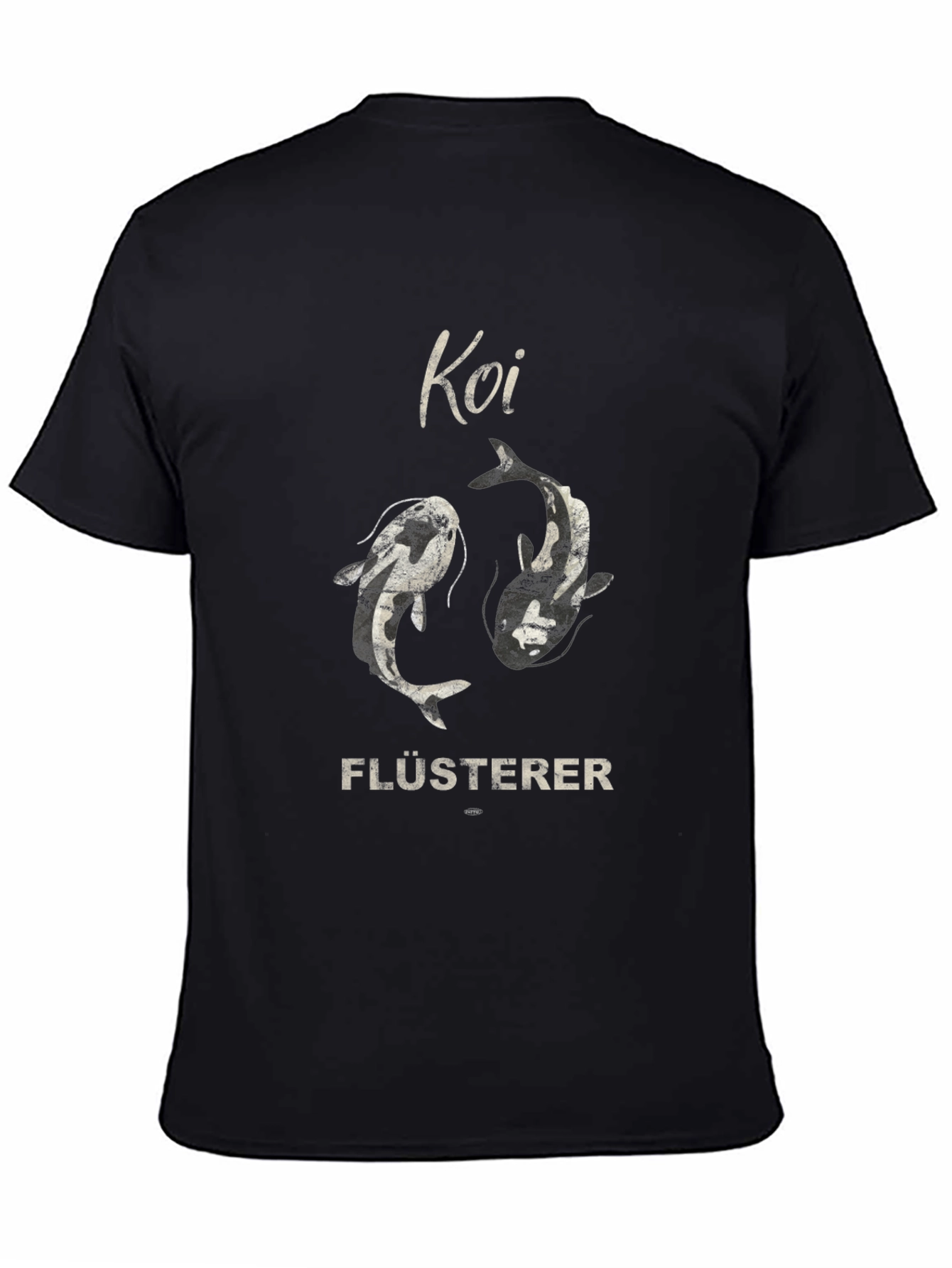 Koi Flüsterer Graphic Tee - Black Cotton T-Shirt