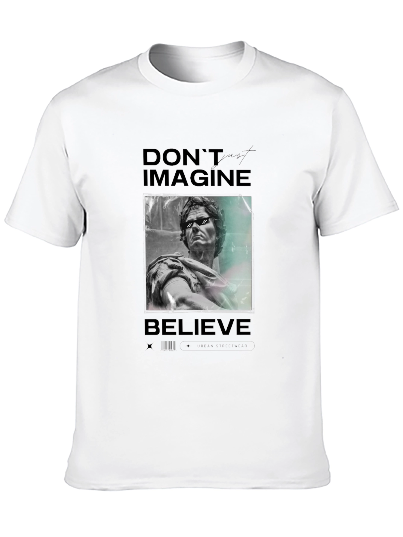 Dont Imagine Believe Graphic Tee - Black Casual T-Shirt