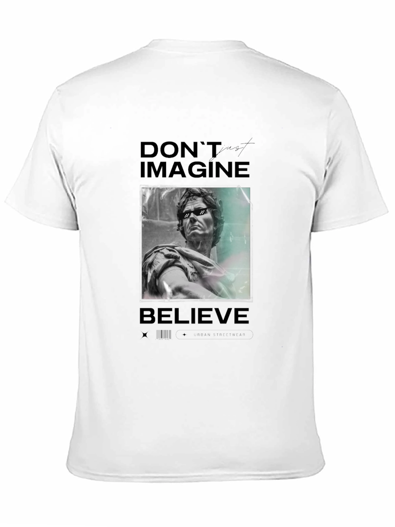 Dont Imagine Believe Graphic Tee - Black Casual T-Shirt