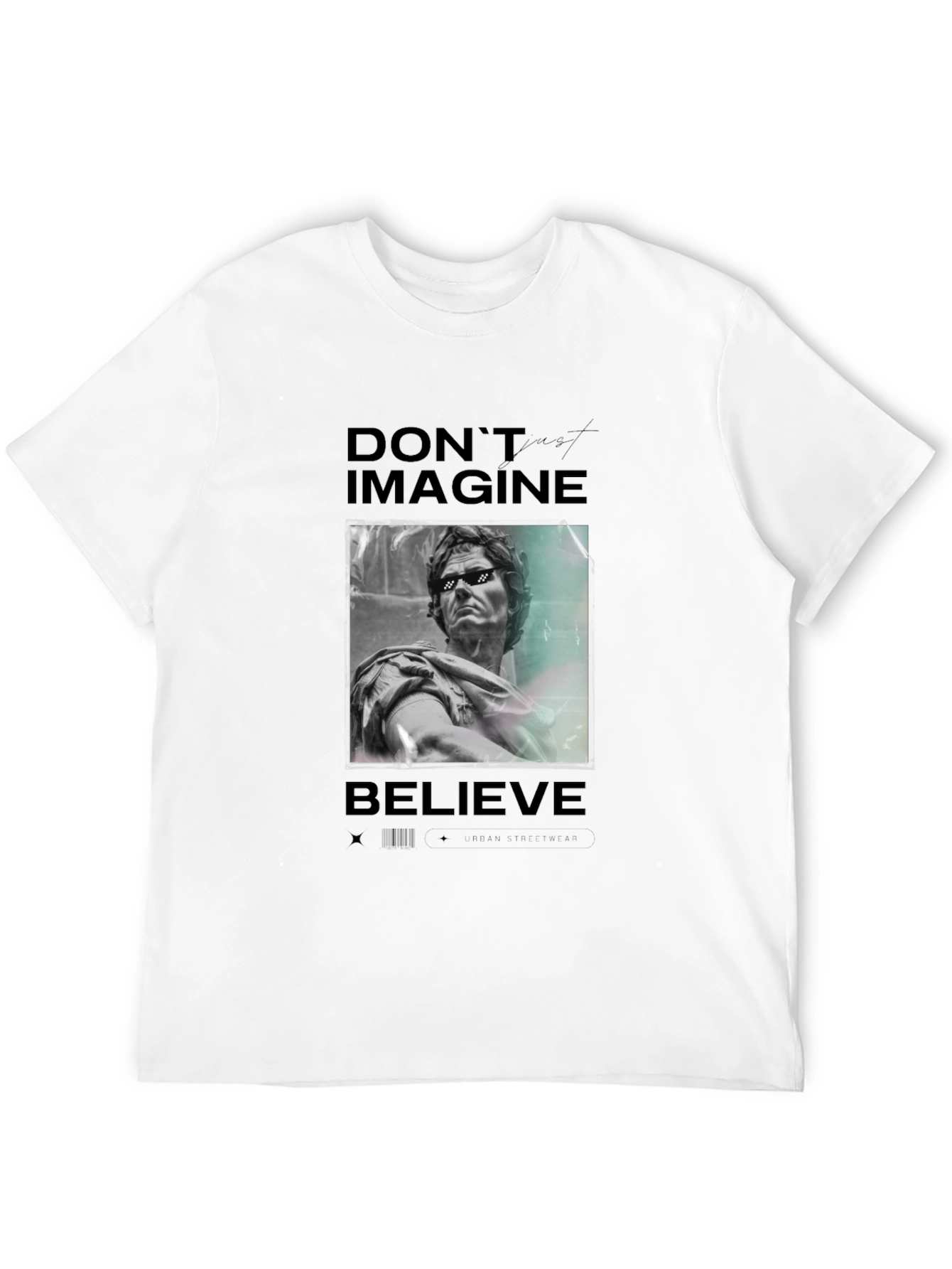 Dont Imagine Believe Graphic Tee - Black Casual T-Shirt