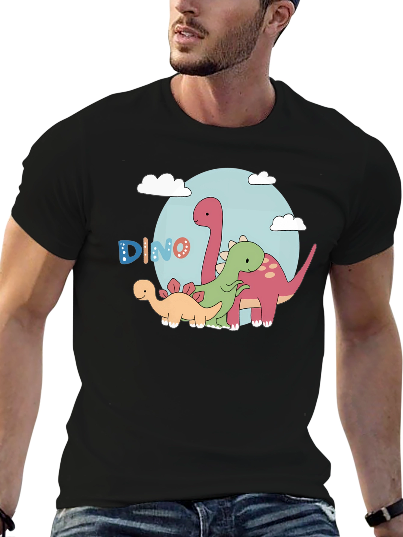 Dino T-Shirt - Cartoon Dinosaur Graphic Tee