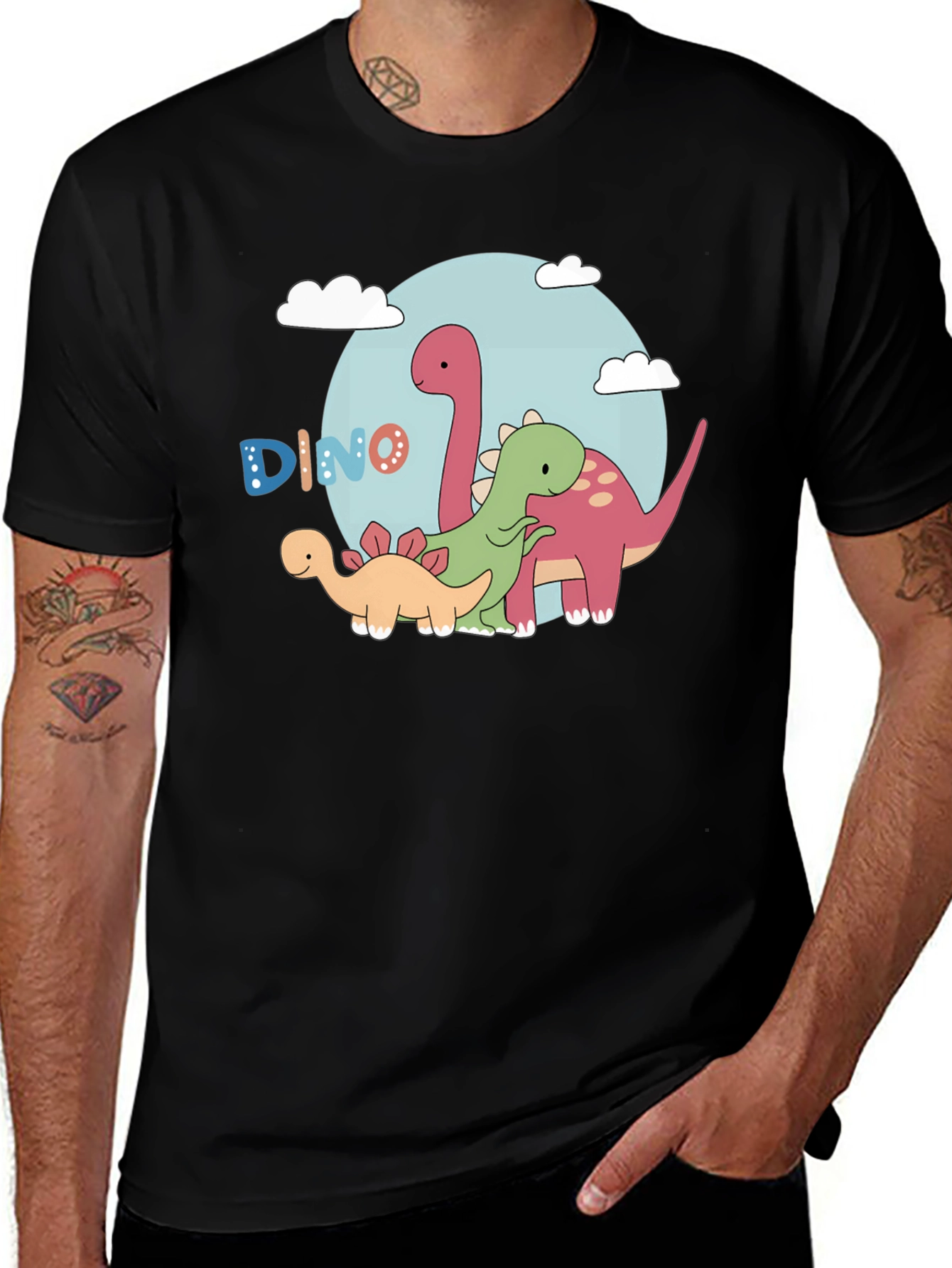 Dino T-Shirt - Cartoon Dinosaur Graphic Tee