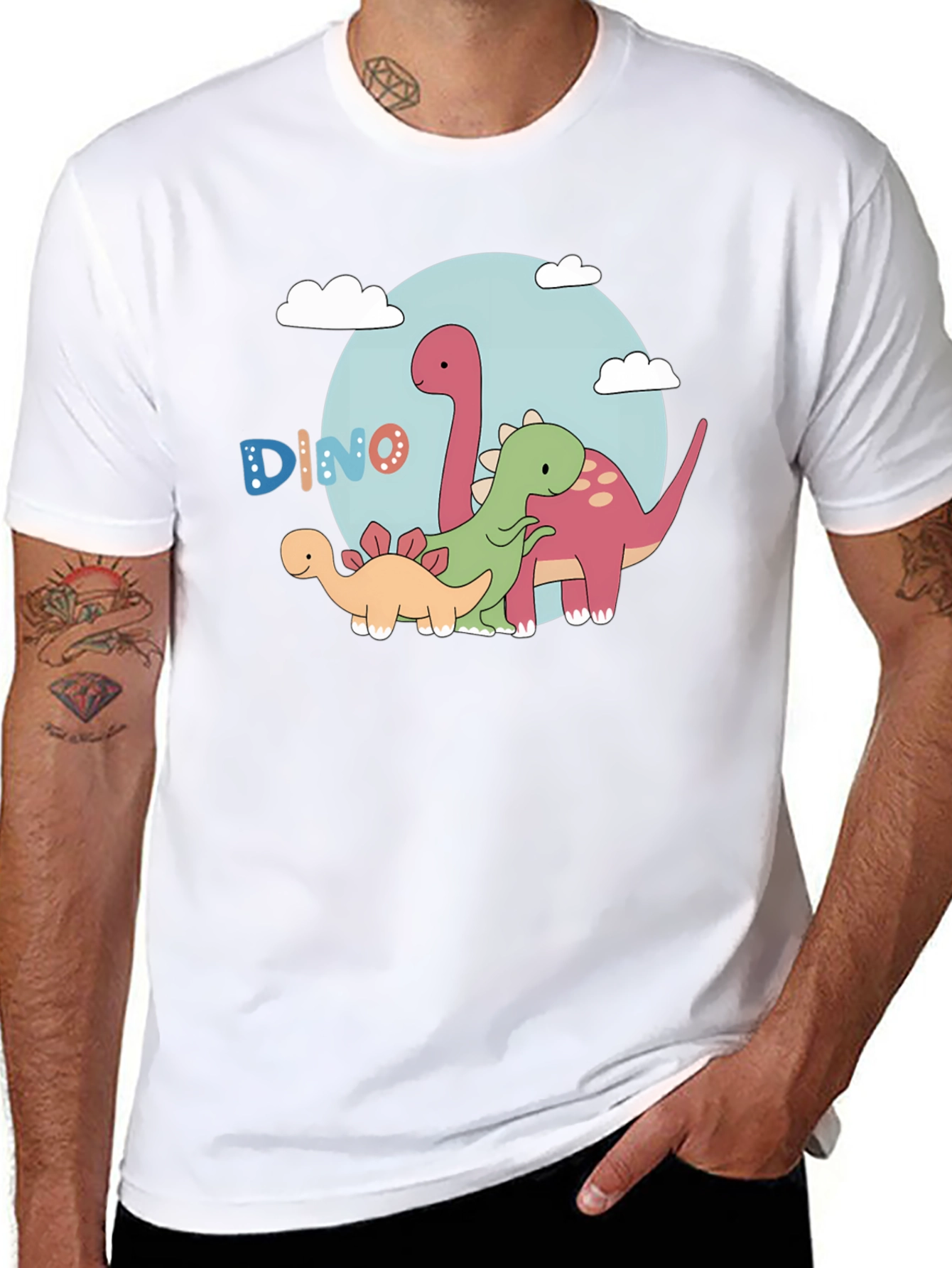 Dino T-Shirt - Cartoon Dinosaur Graphic Tee