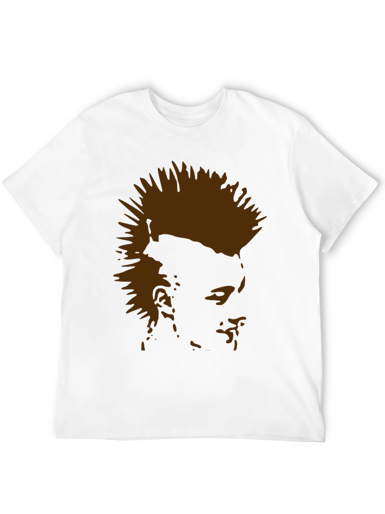 Punk Silhouette Graphic Tee - Black Cotton T-Shirt