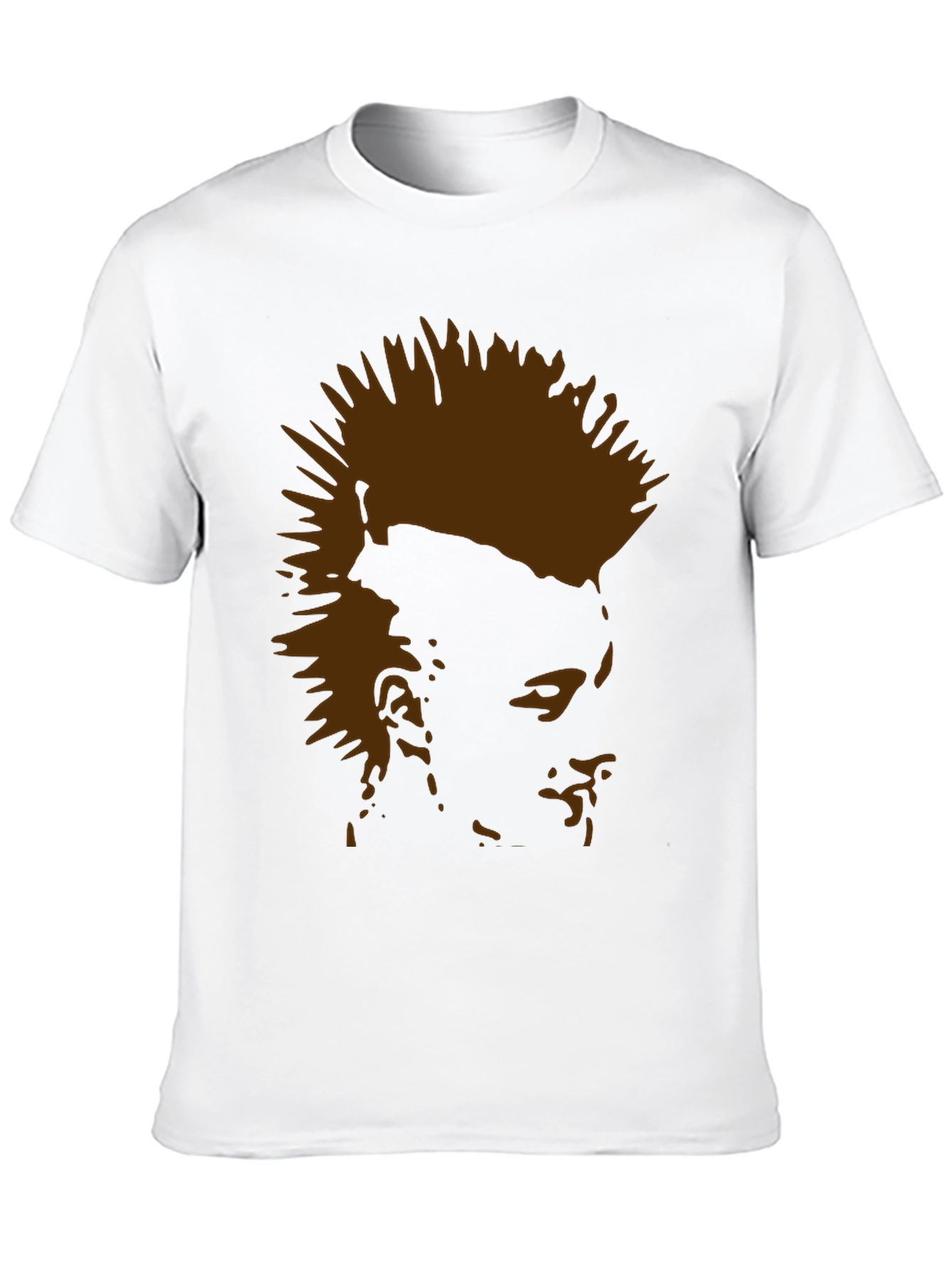 Punk Silhouette Graphic Tee - Black Cotton T-Shirt