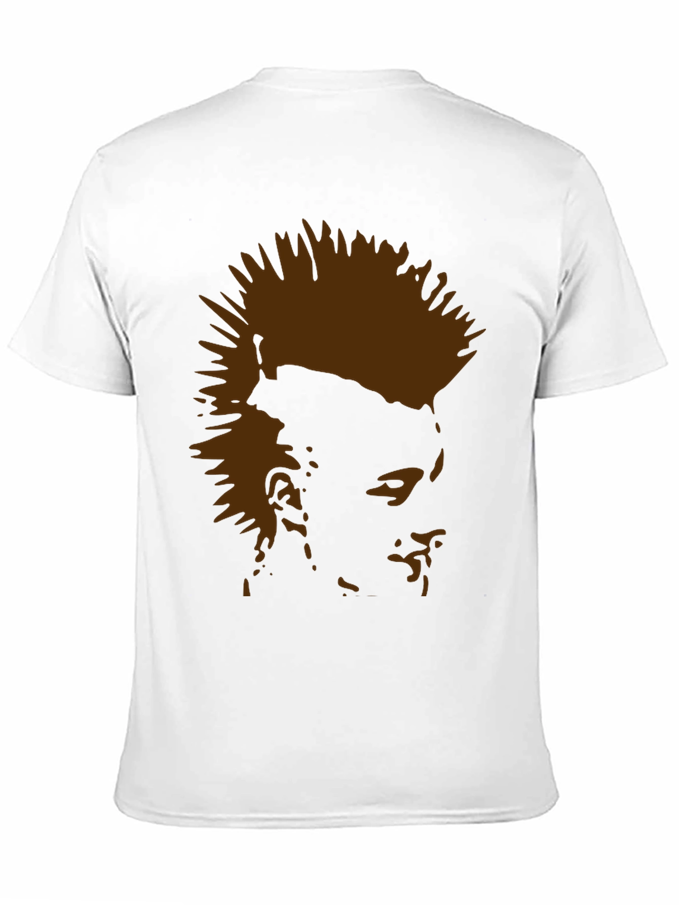 Punk Silhouette Graphic Tee - Black Cotton T-Shirt