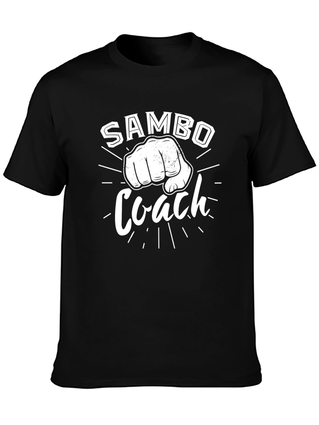 Sambo Coach Fist Graphic Black T-Shirt