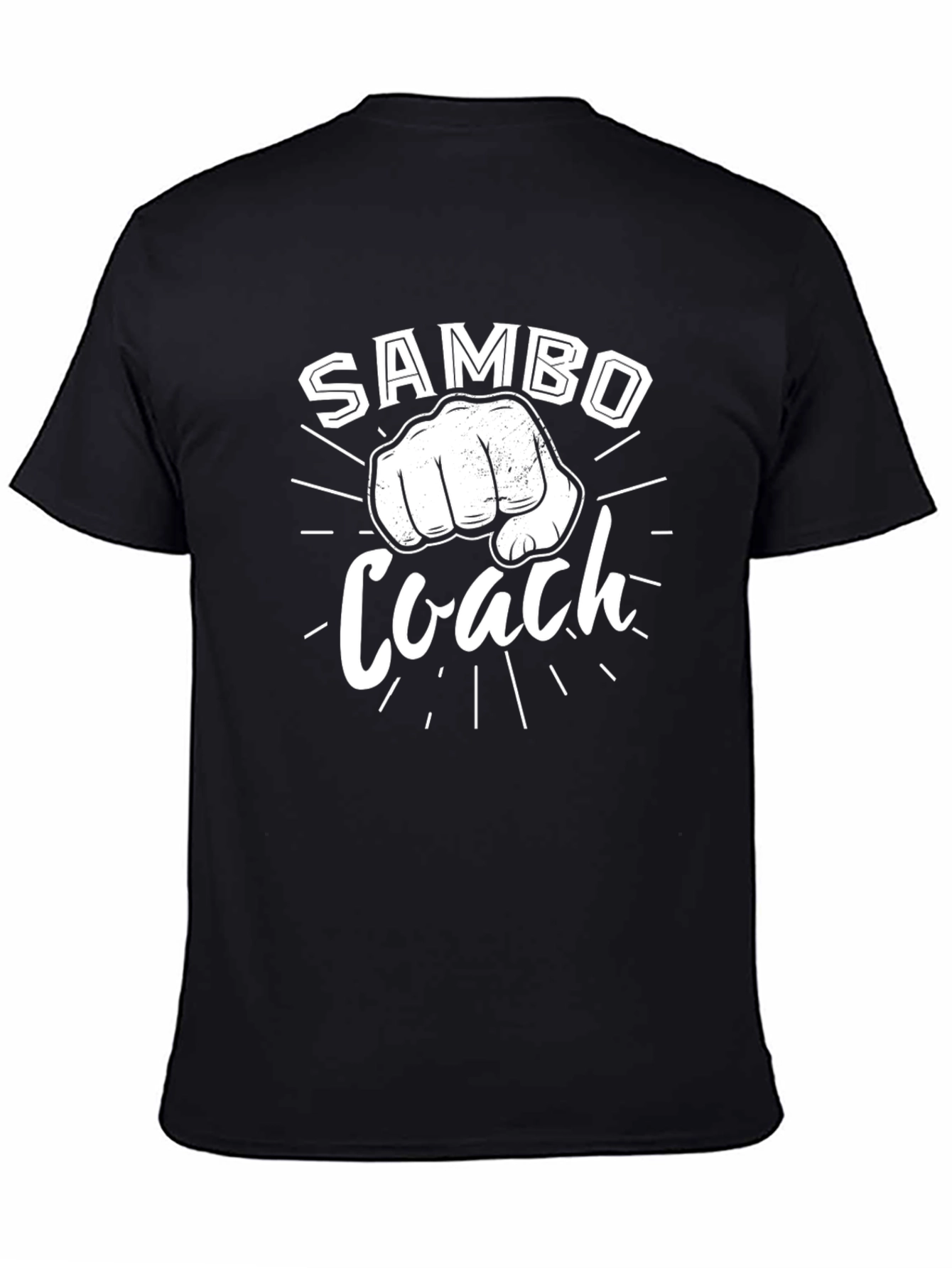 Sambo Coach Fist Graphic Black T-Shirt