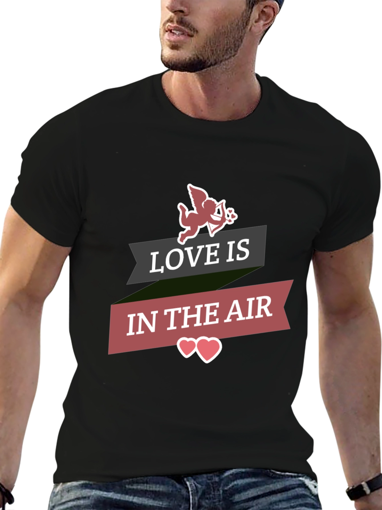 Love is in the Air Valentines Day Graphic T-Shirt