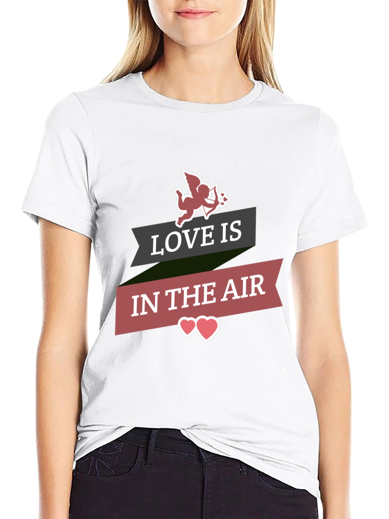 Love is in the Air Valentines Day Graphic T-Shirt