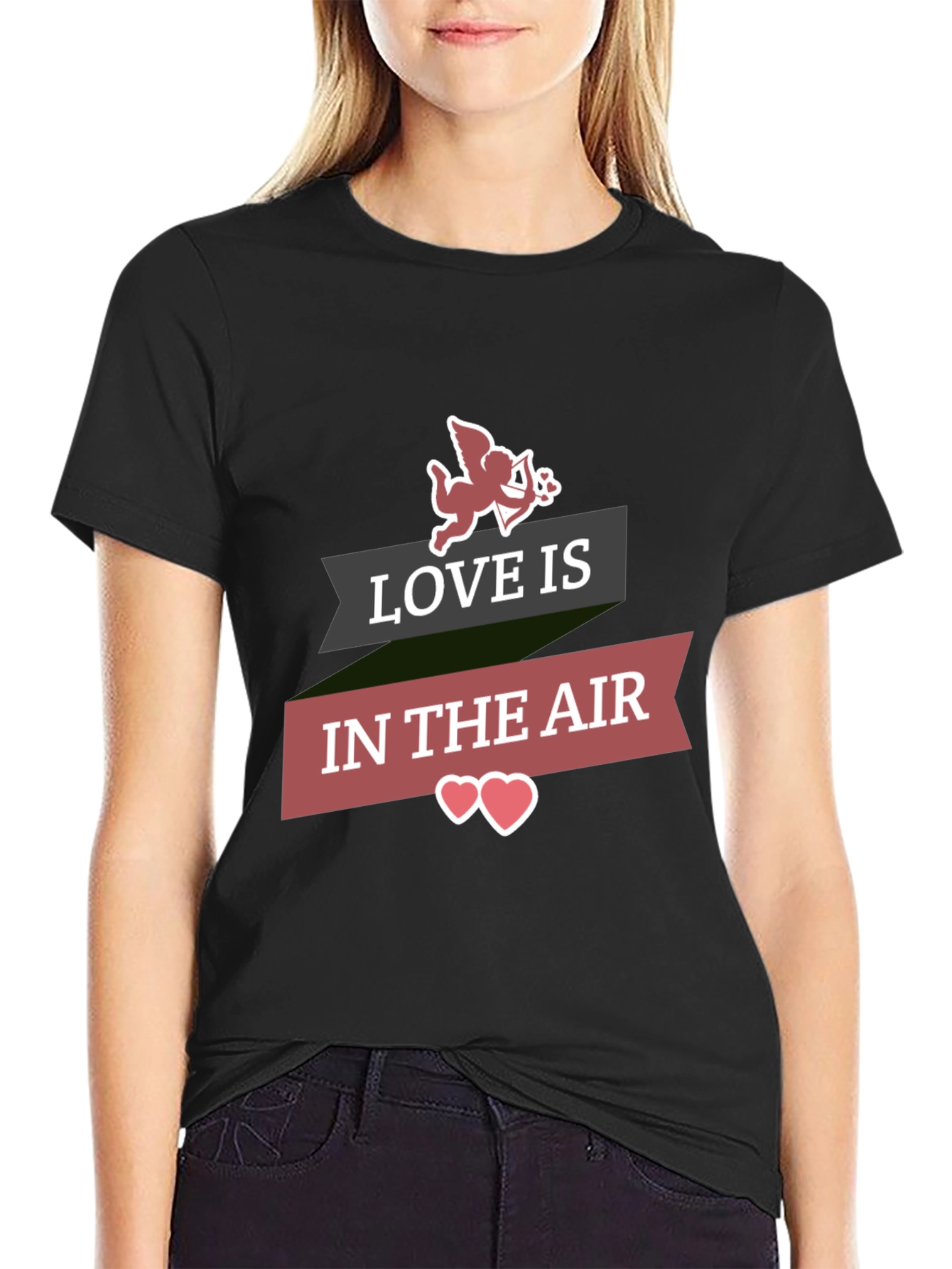Love is in the Air Valentines Day Graphic T-Shirt