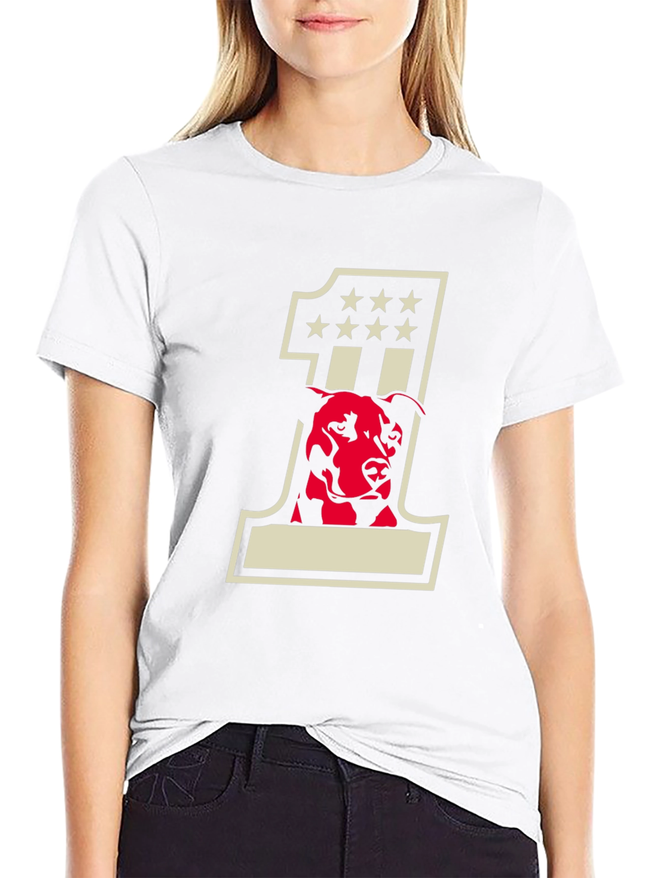 Dog American Flag Number One T-Shirt