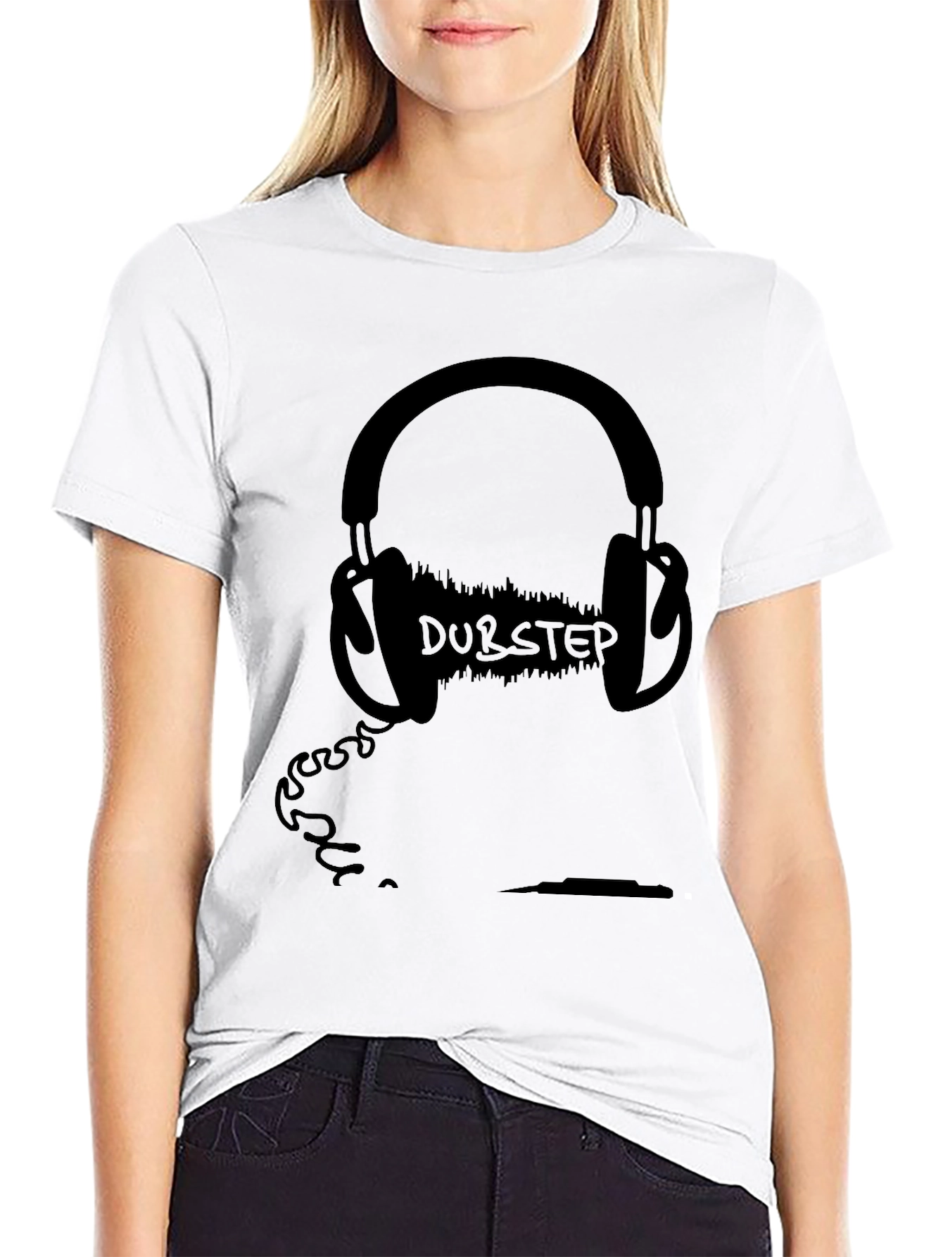 Dubstep Headphone Graphic Black T-Shirt