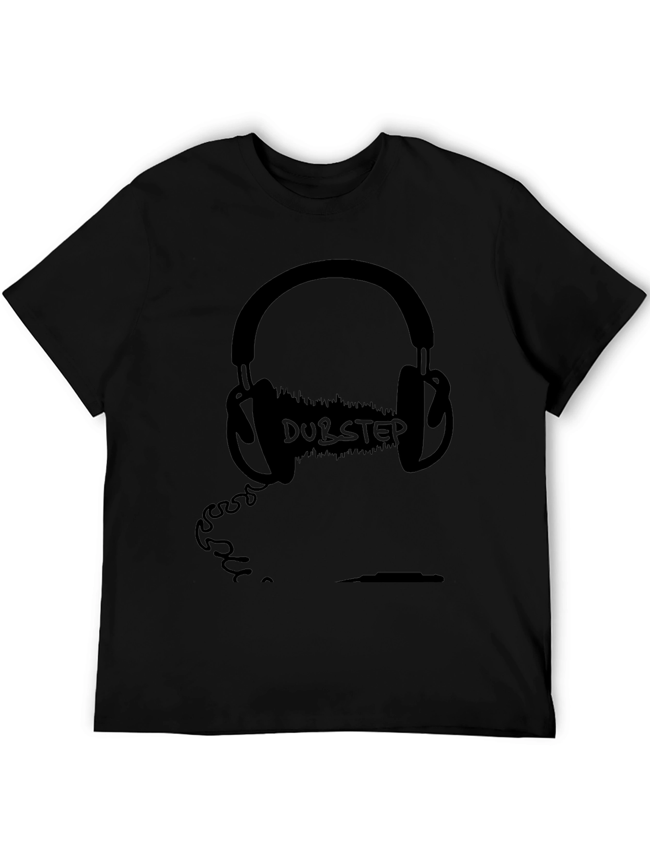 Dubstep Headphone Graphic Black T-Shirt