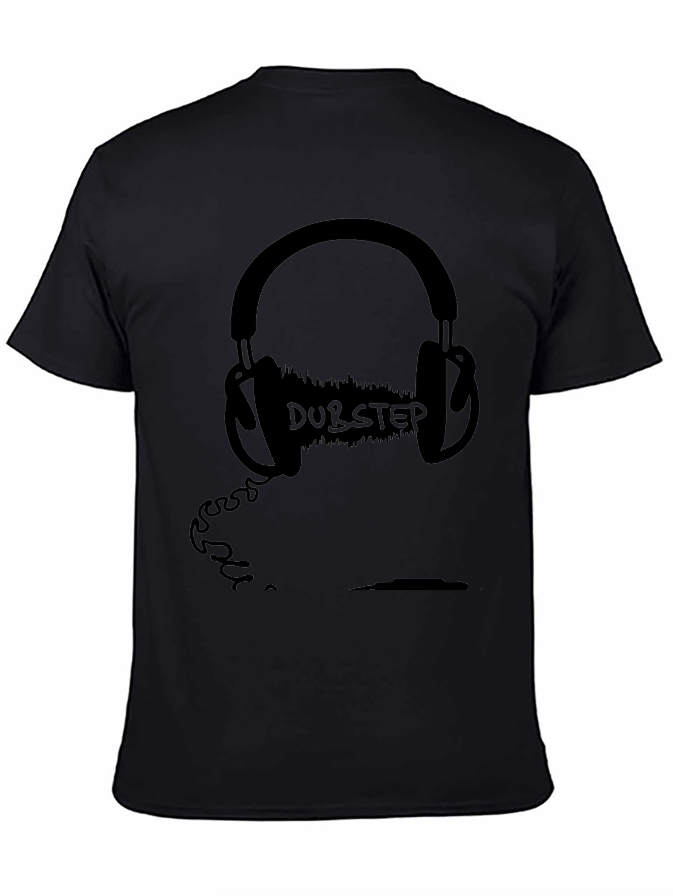 Dubstep Headphone Graphic Black T-Shirt