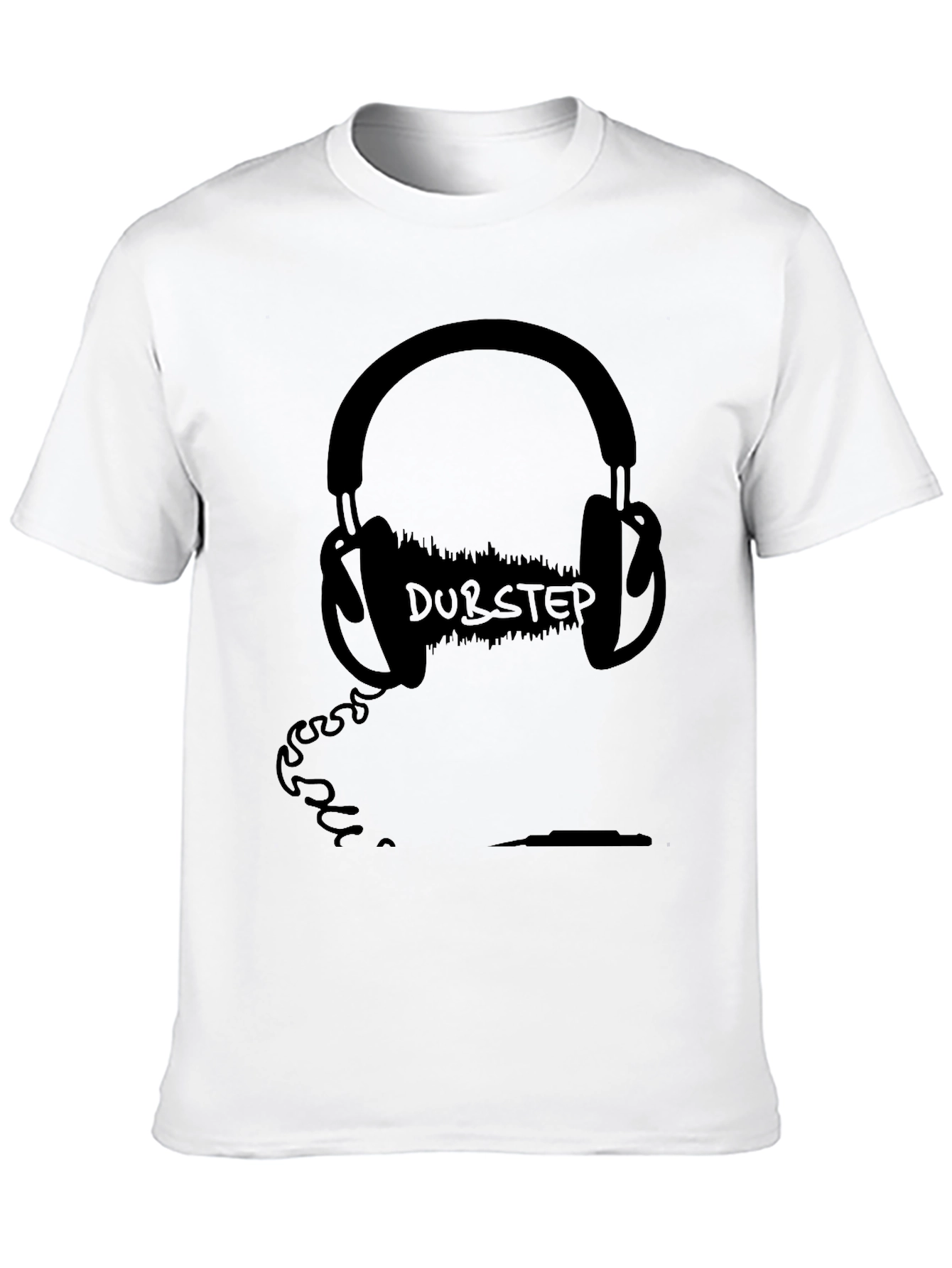 Dubstep Headphone Graphic Black T-Shirt